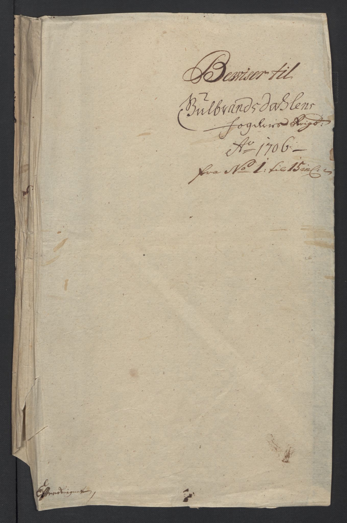 Rentekammeret inntil 1814, Reviderte regnskaper, Fogderegnskap, AV/RA-EA-4092/R17/L1178: Fogderegnskap Gudbrandsdal, 1705-1707, p. 159