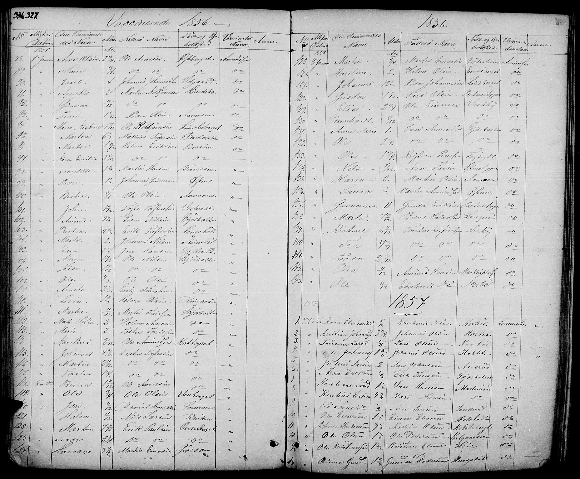 Hof prestekontor, SAH/PREST-038/H/Ha/Haa/L0007: Parish register (official) no. 7, 1841-1848, p. 327