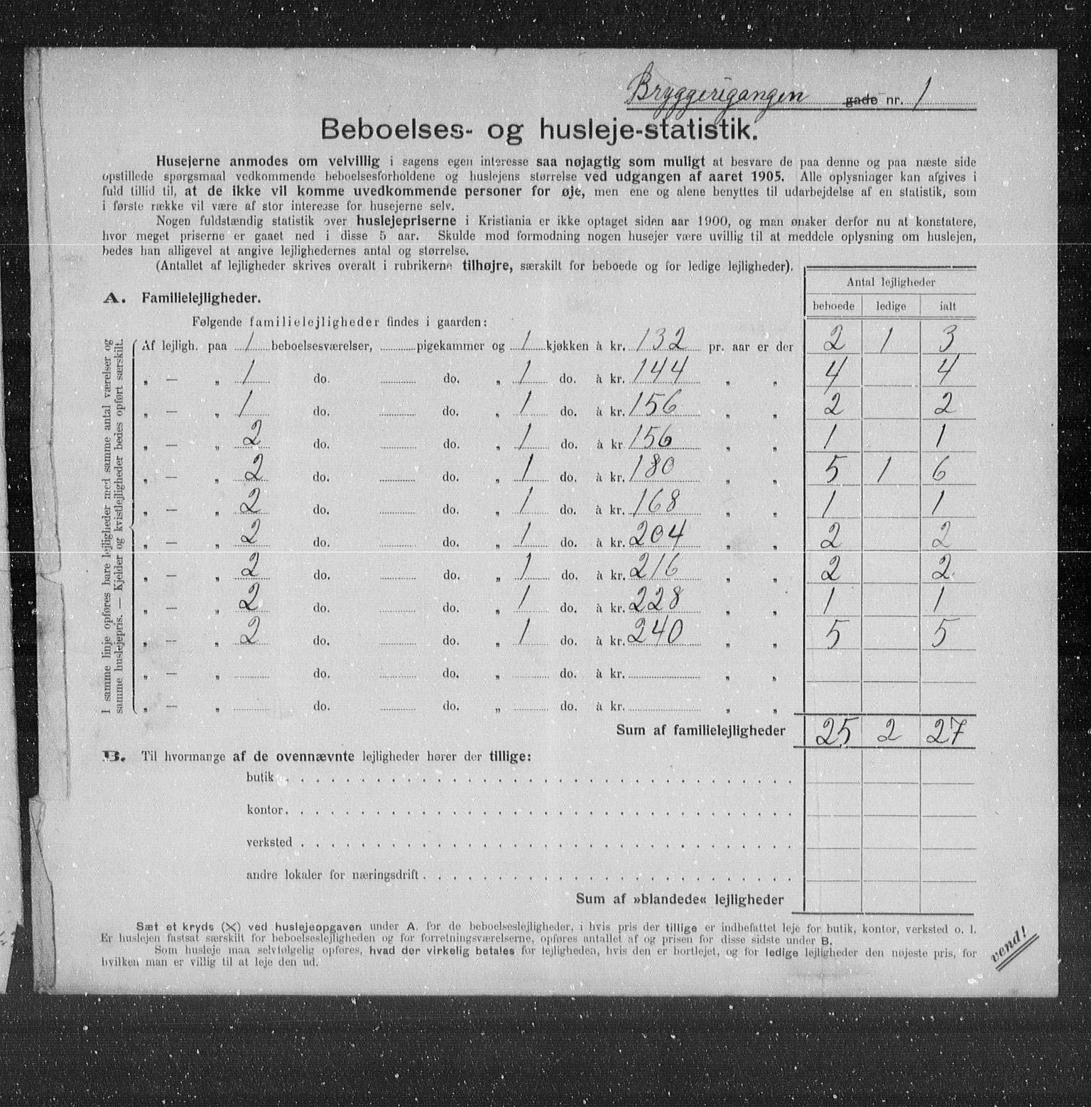 OBA, Municipal Census 1905 for Kristiania, 1905, p. 5049