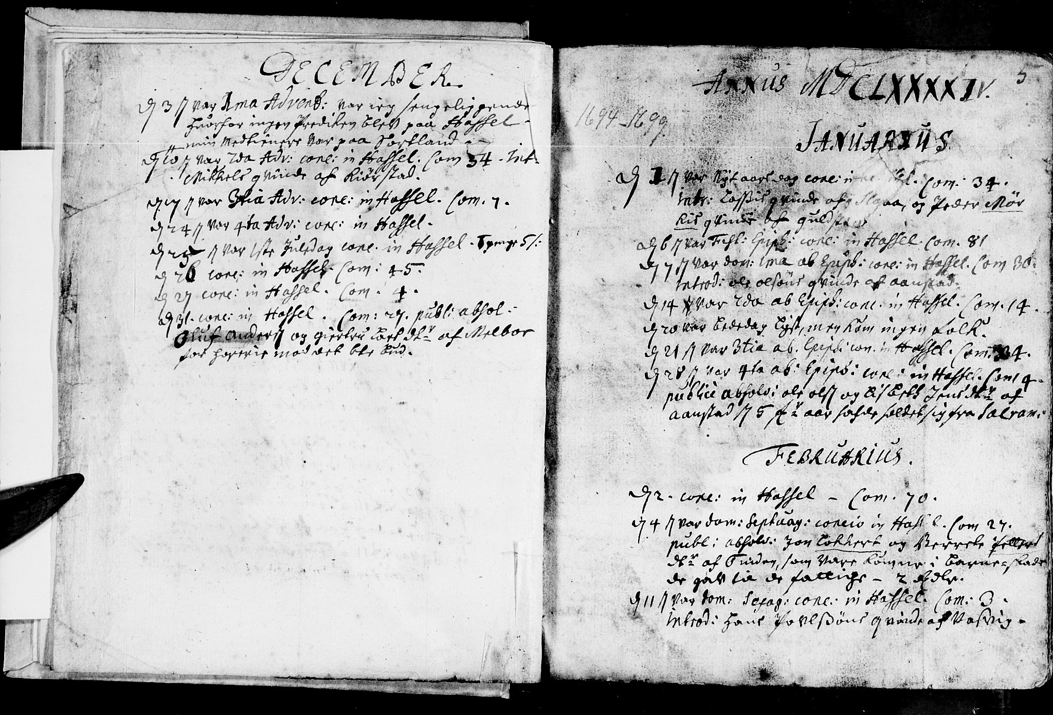 Ministerialprotokoller, klokkerbøker og fødselsregistre - Nordland, AV/SAT-A-1459/888/L1231: Parish register (official) no. 888A01 /1, 1693-1738, p. 5