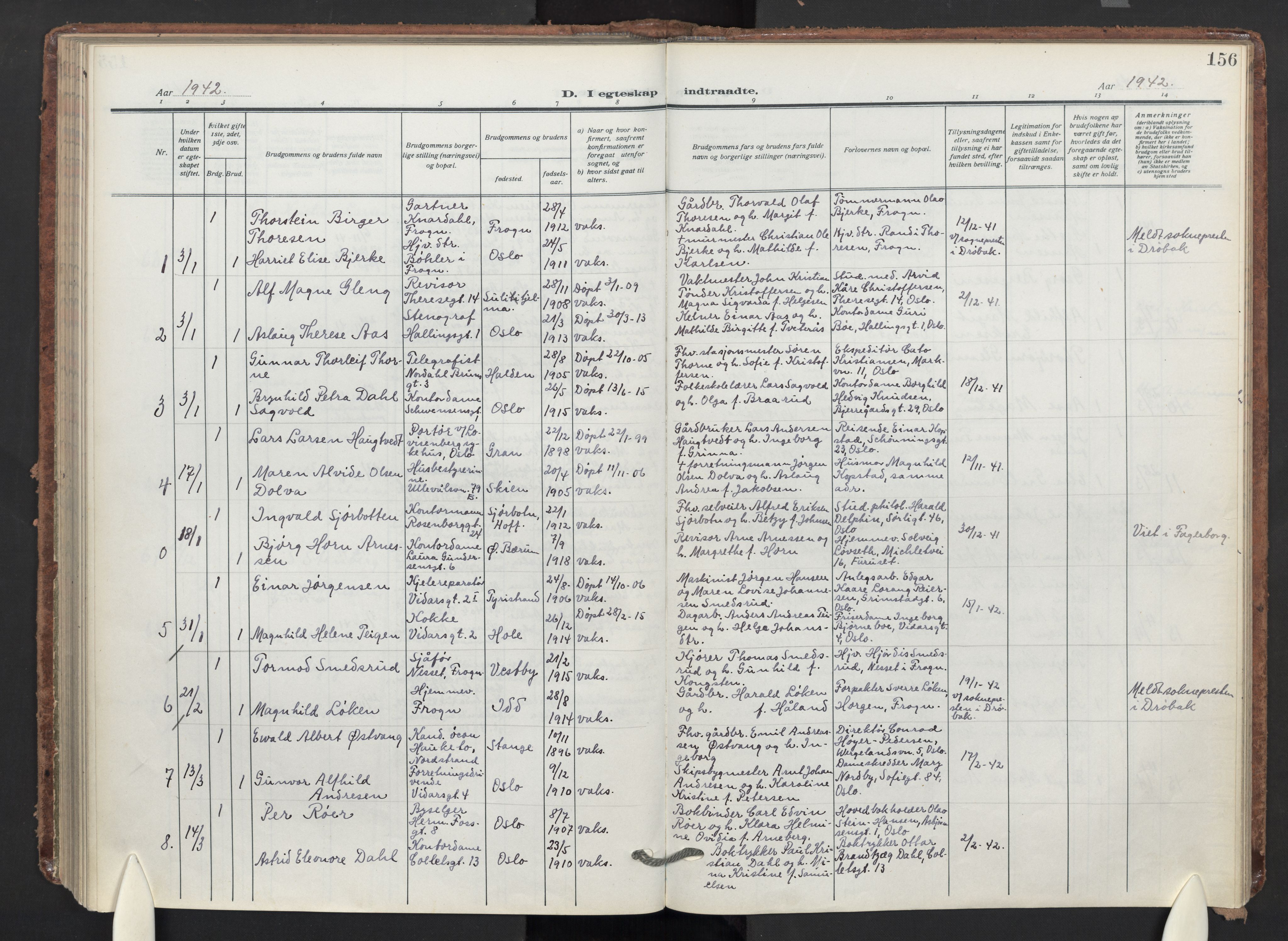 Markus prestekontor Kirkebøker, AV/SAO-A-10830/F/L0003: Parish register (official) no. 3, 1917-1942, p. 156