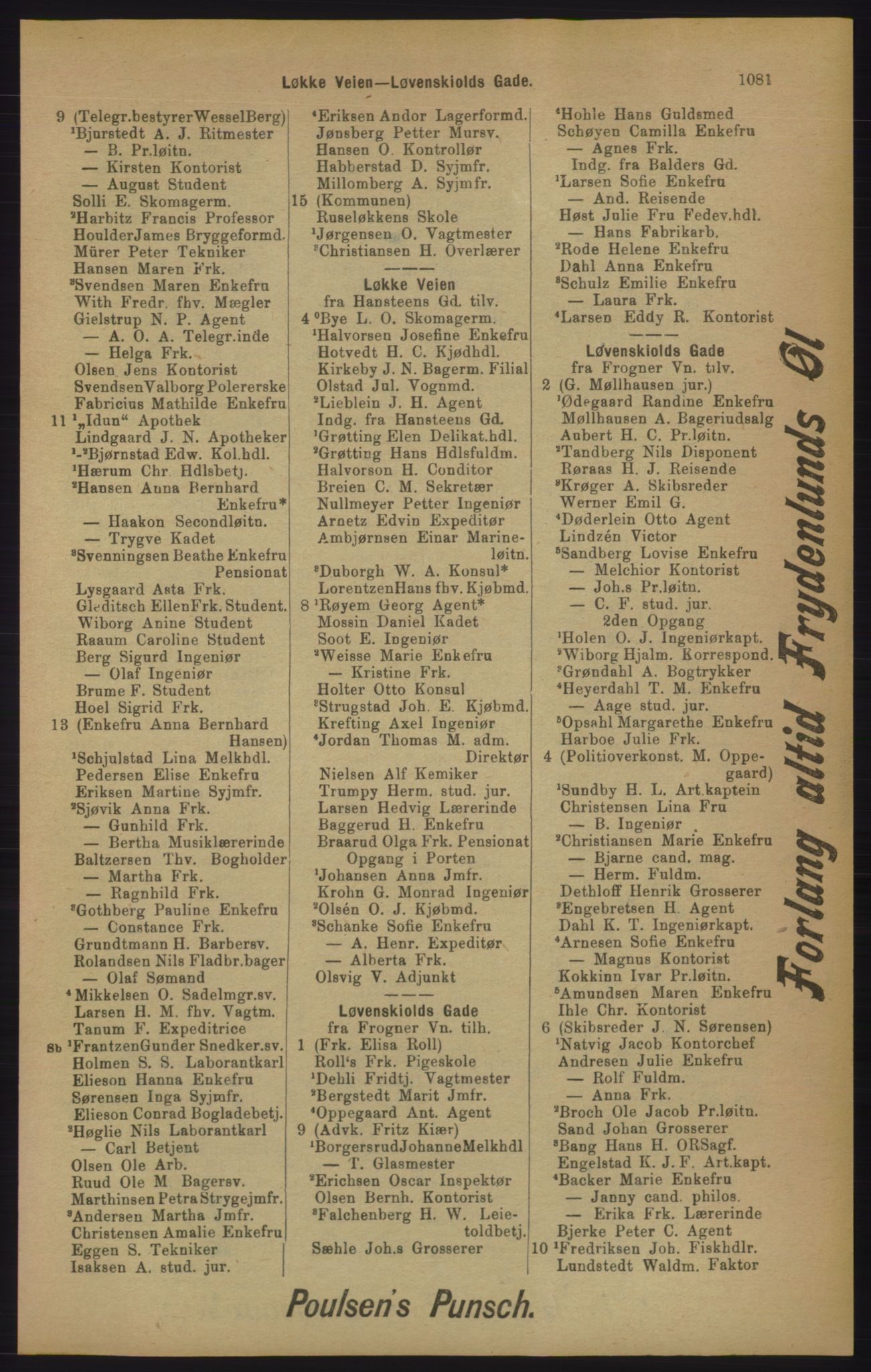 Kristiania/Oslo adressebok, PUBL/-, 1905, p. 1081