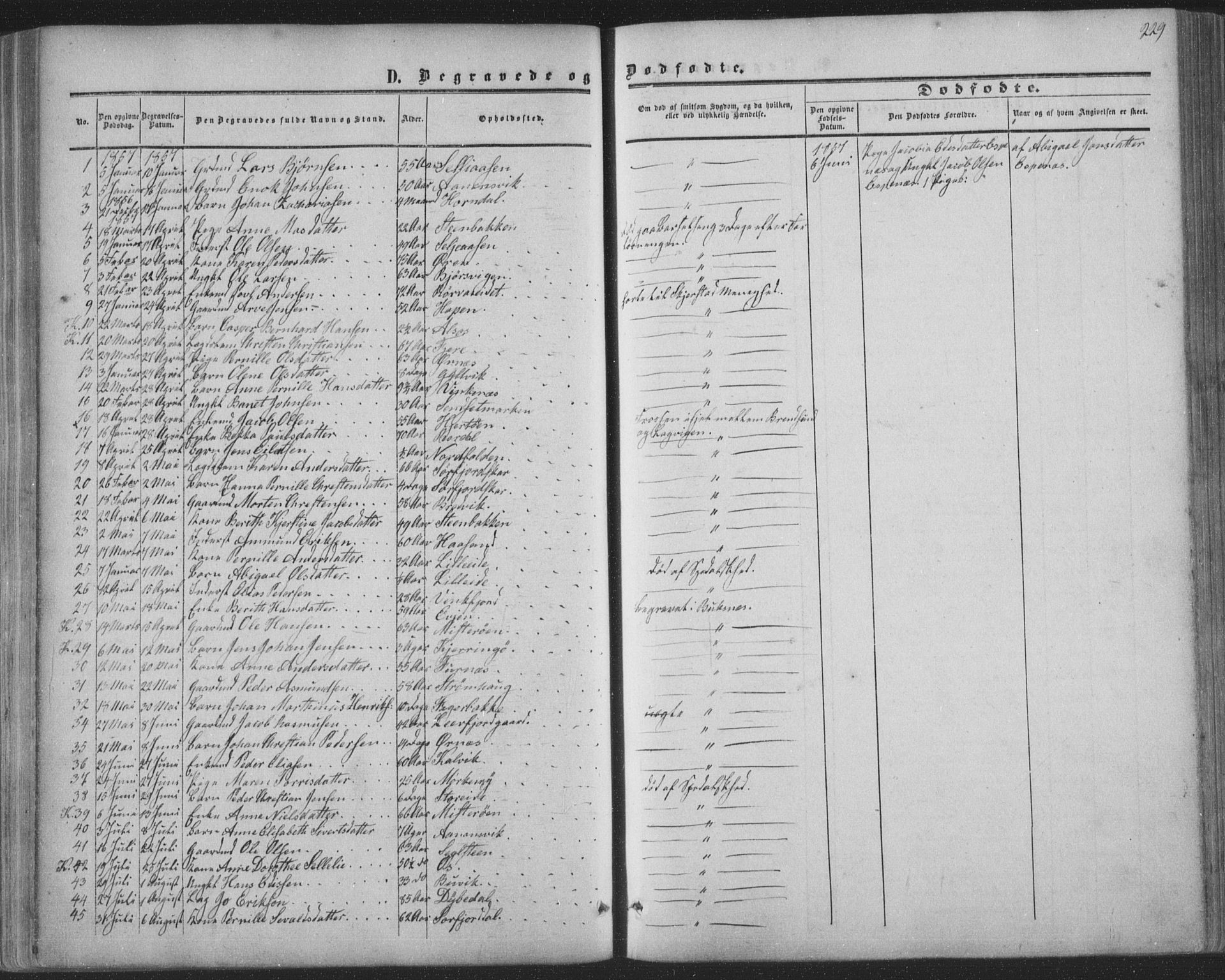 Ministerialprotokoller, klokkerbøker og fødselsregistre - Nordland, SAT/A-1459/853/L0770: Parish register (official) no. 853A09, 1857-1870, p. 229