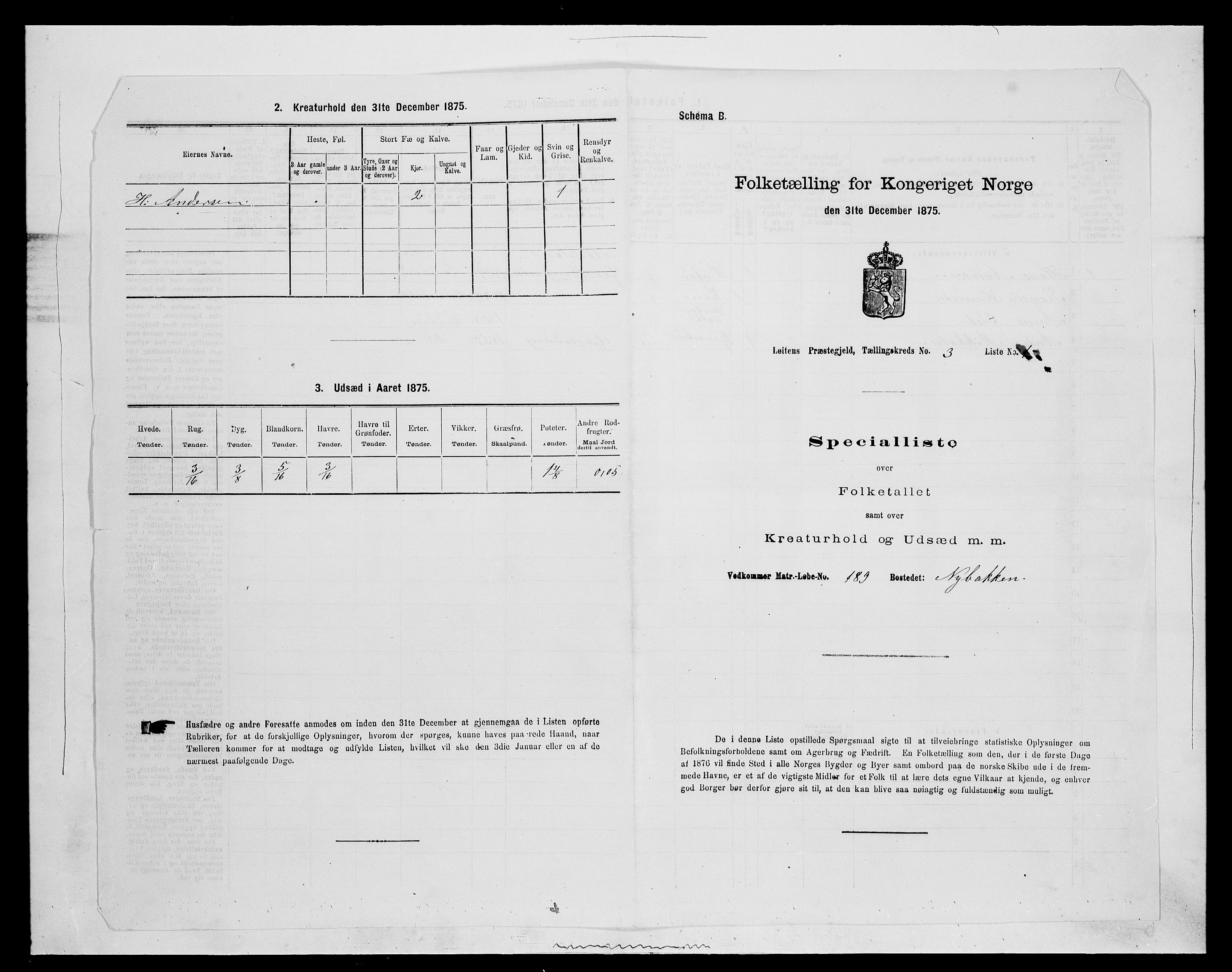 SAH, 1875 census for 0415P Løten, 1875, p. 644