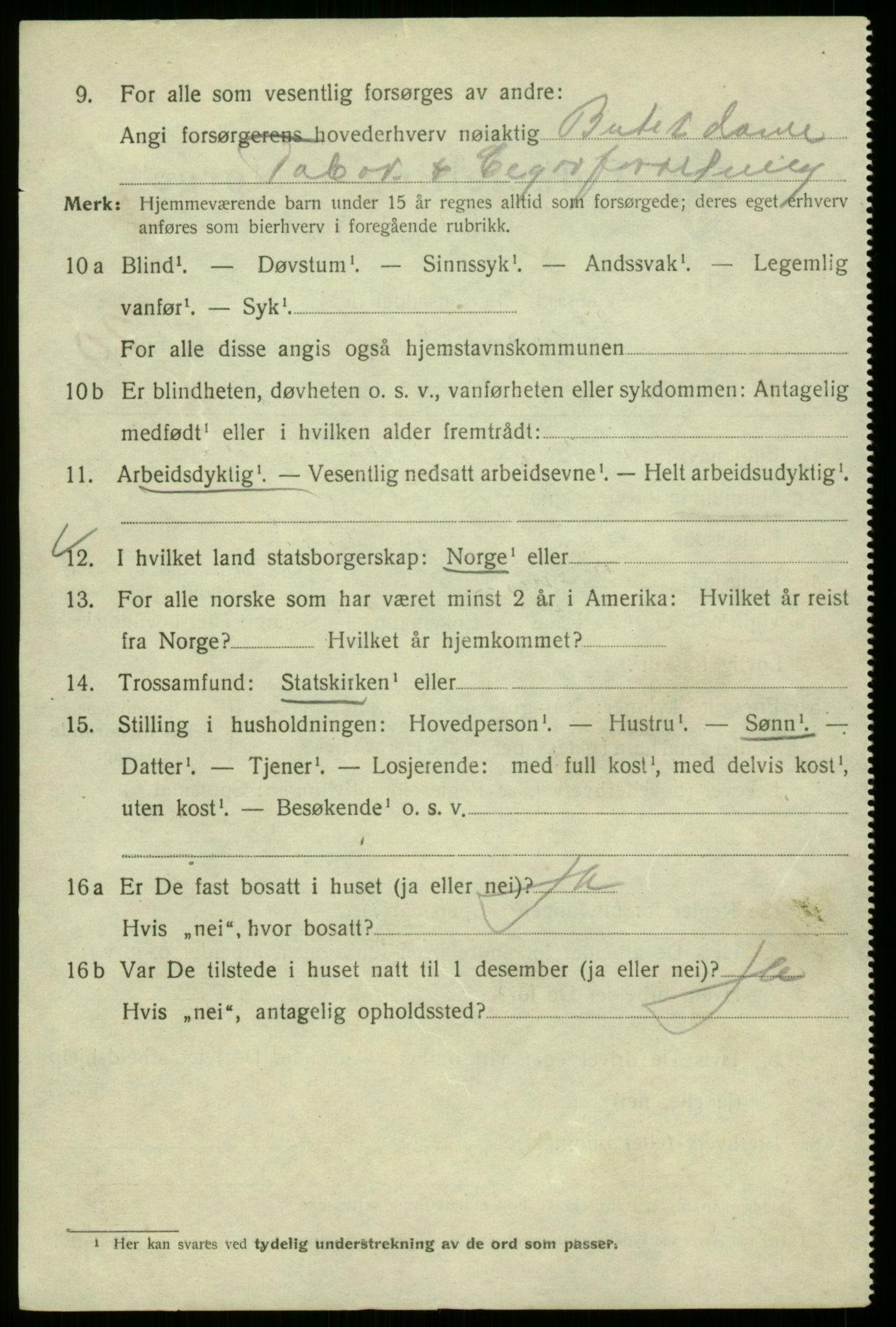 SAB, 1920 census for Bergen, 1920, p. 83332