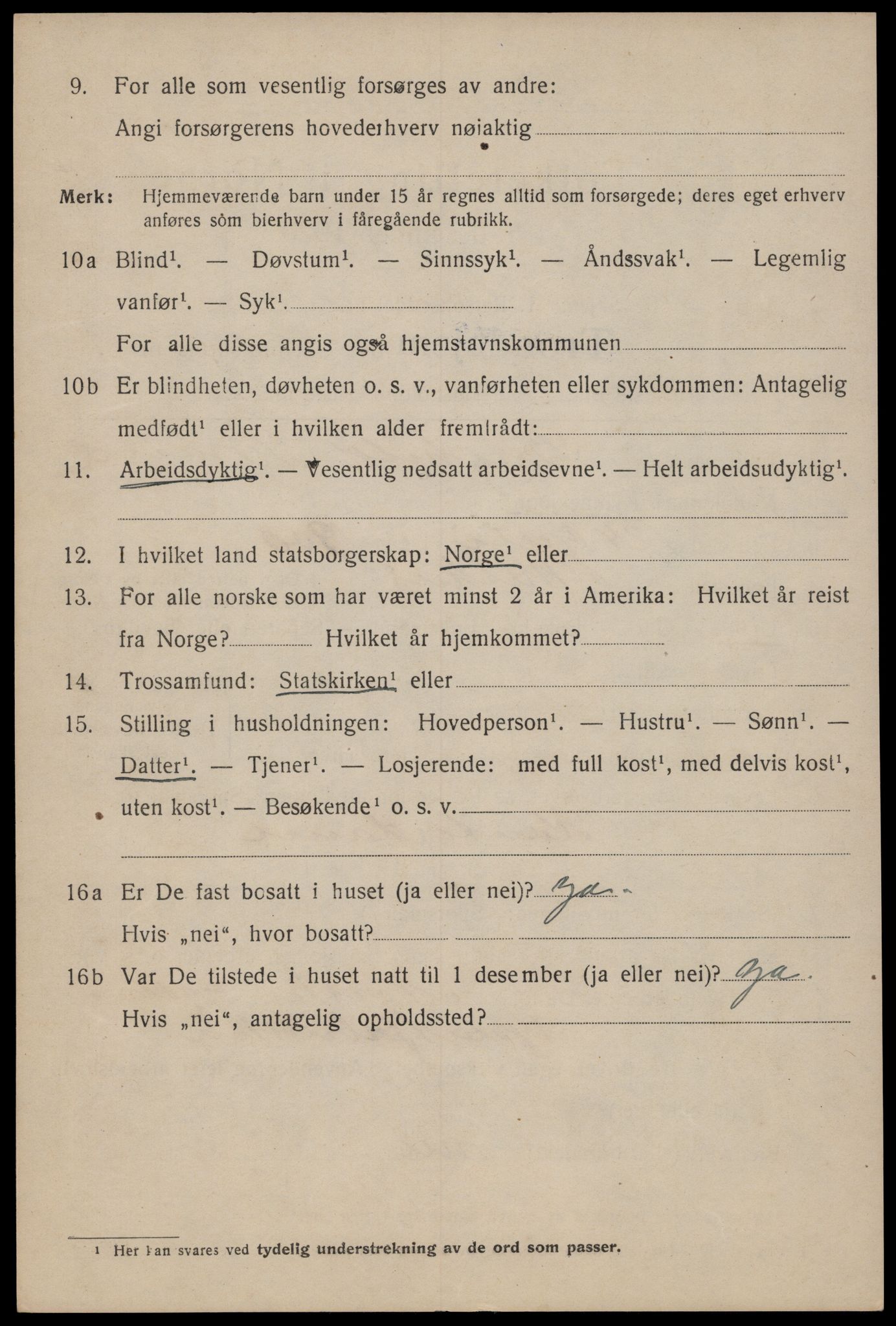 SAT, 1920 census for Trondheim, 1920, p. 43885