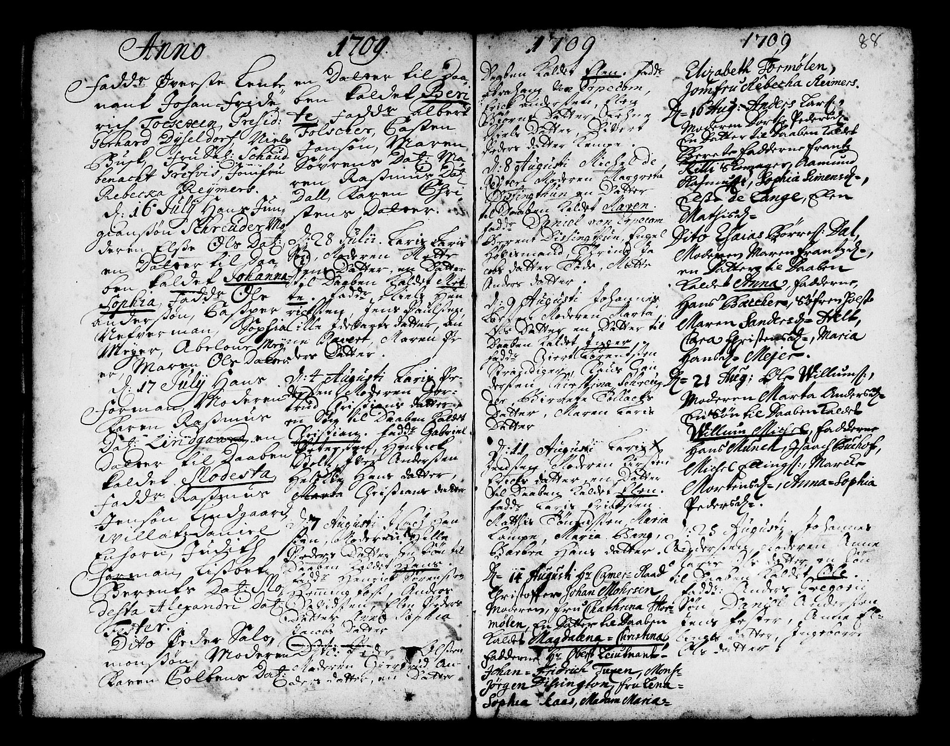 Nykirken Sokneprestembete, AV/SAB-A-77101/H/Haa/L0002: Parish register (official) no. A 2, 1700-1723, p. 88