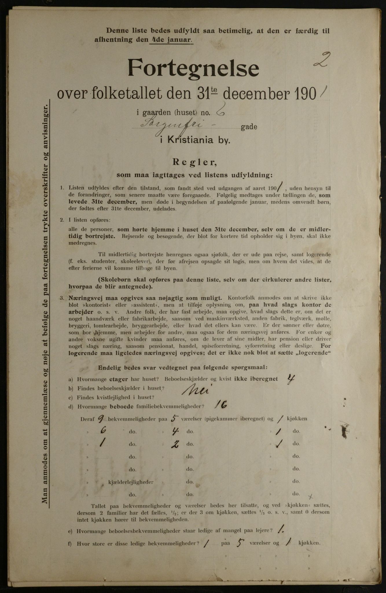 OBA, Municipal Census 1901 for Kristiania, 1901, p. 15375