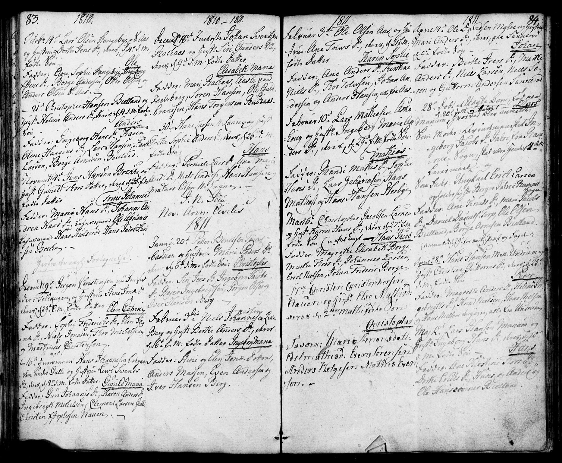 Sem kirkebøker, AV/SAKO-A-5/F/Fa/L0003: Parish register (official) no. I 3, 1799-1814, p. 83-84