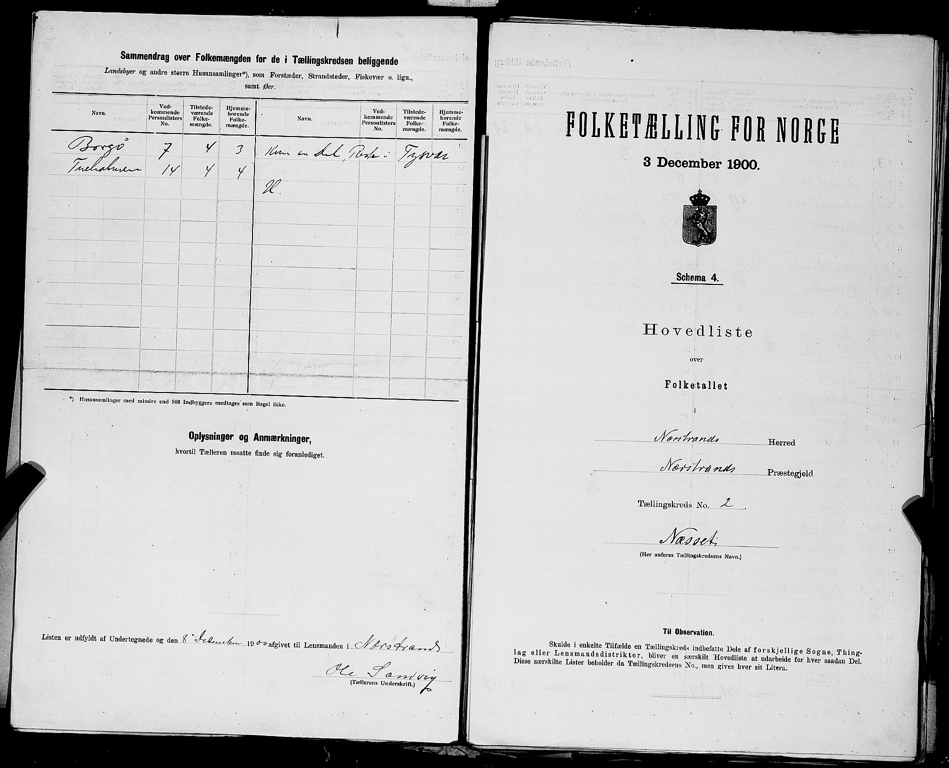 SAST, 1900 census for Nedstrand, 1900, p. 19