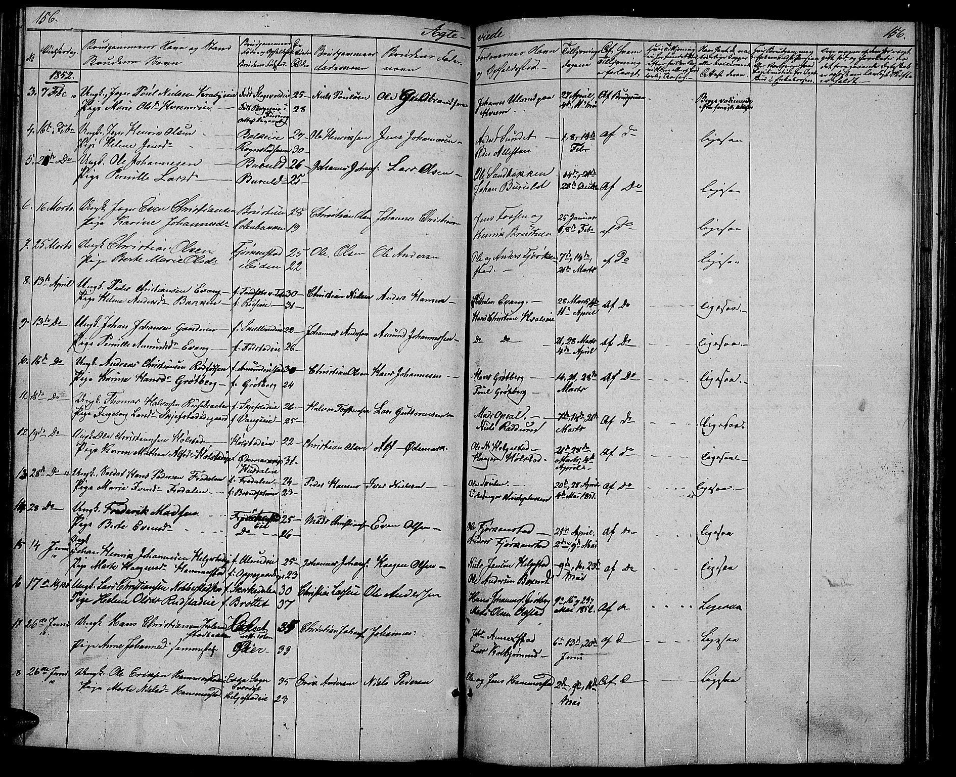 Østre Toten prestekontor, SAH/PREST-104/H/Ha/Hab/L0003: Parish register (copy) no. 3, 1848-1857, p. 156