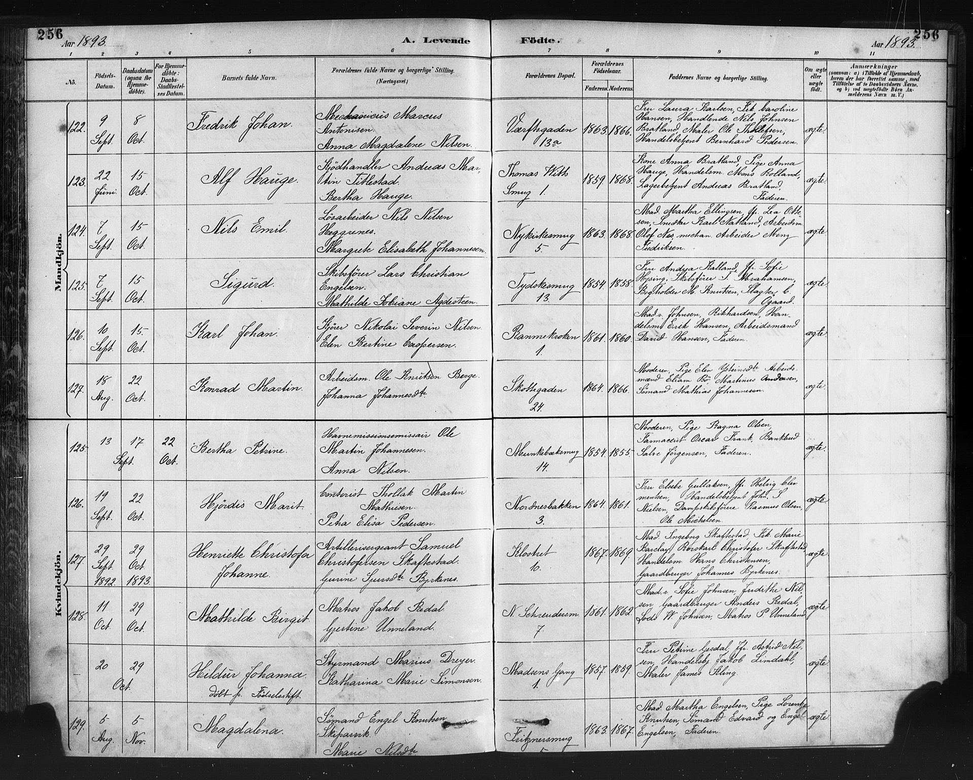 Nykirken Sokneprestembete, AV/SAB-A-77101/H/Haa: Parish register (official) no. B 5, 1885-1894, p. 256