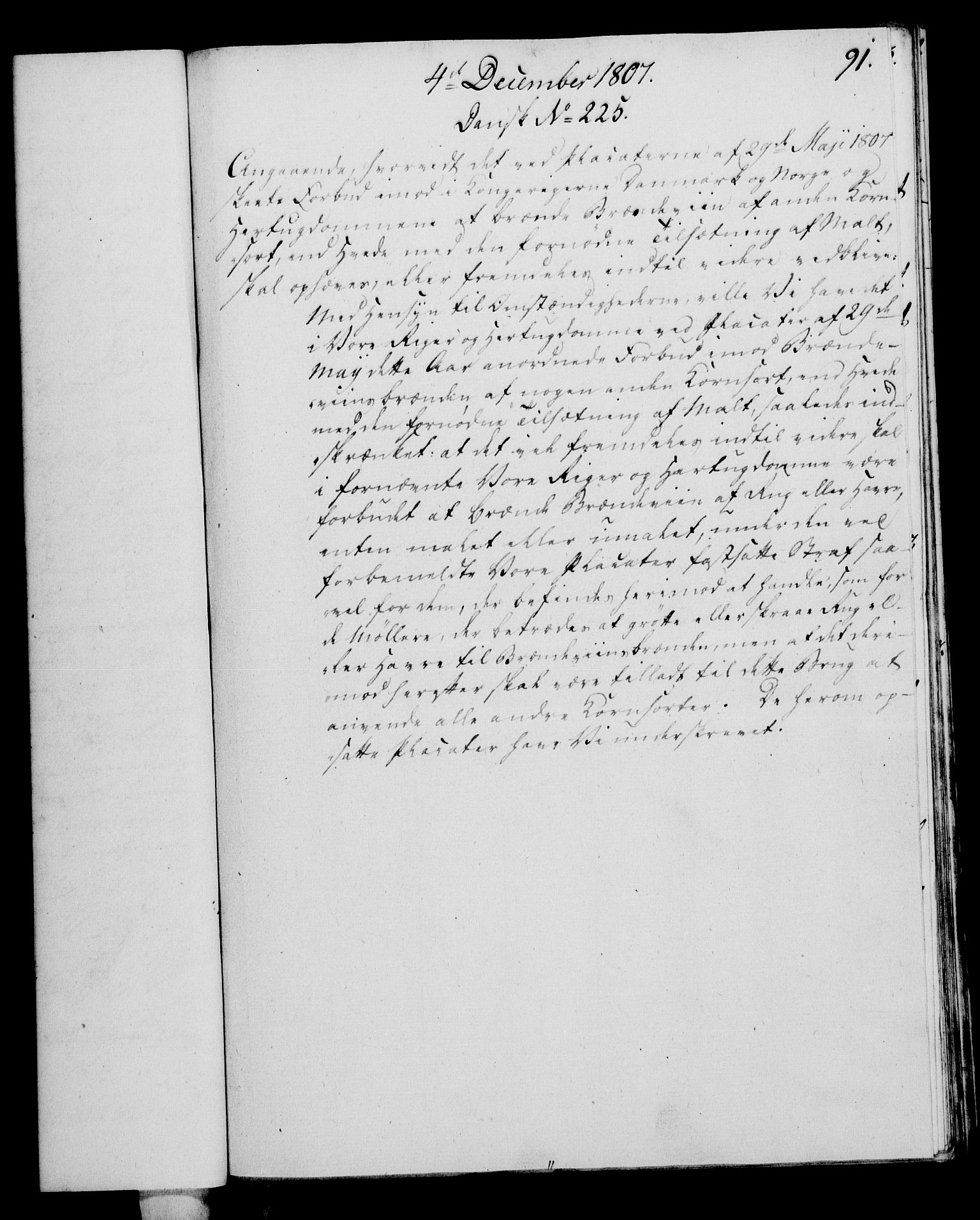 Rentekammeret, Kammerkanselliet, RA/EA-3111/G/Gf/Gfa/L0089: Norsk relasjons- og resolusjonsprotokoll (merket RK 52.89), 1807, p. 559