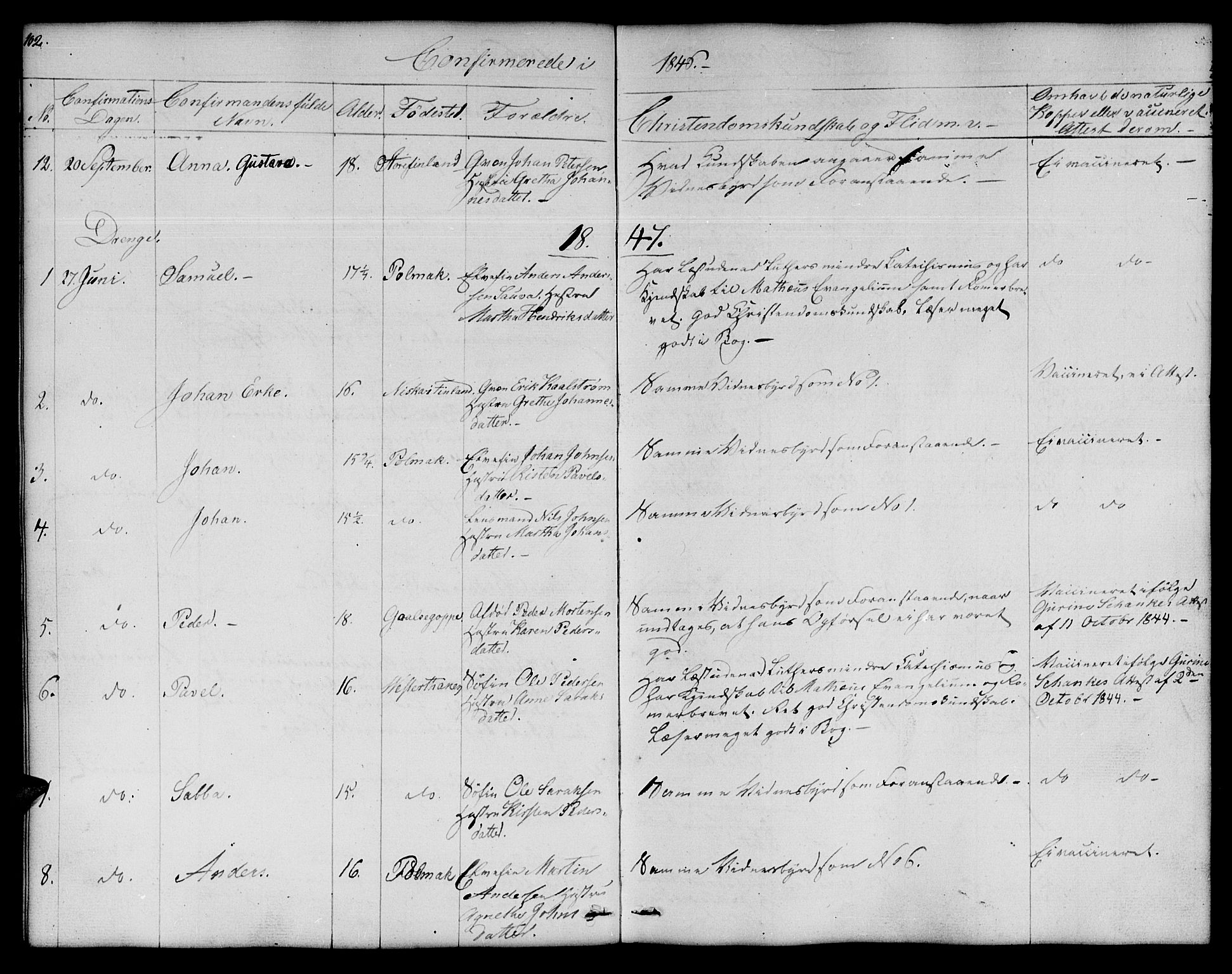 Nesseby sokneprestkontor, SATØ/S-1330/H/Hb/L0005klokker: Parish register (copy) no. 5, 1846-1852, p. 102-103
