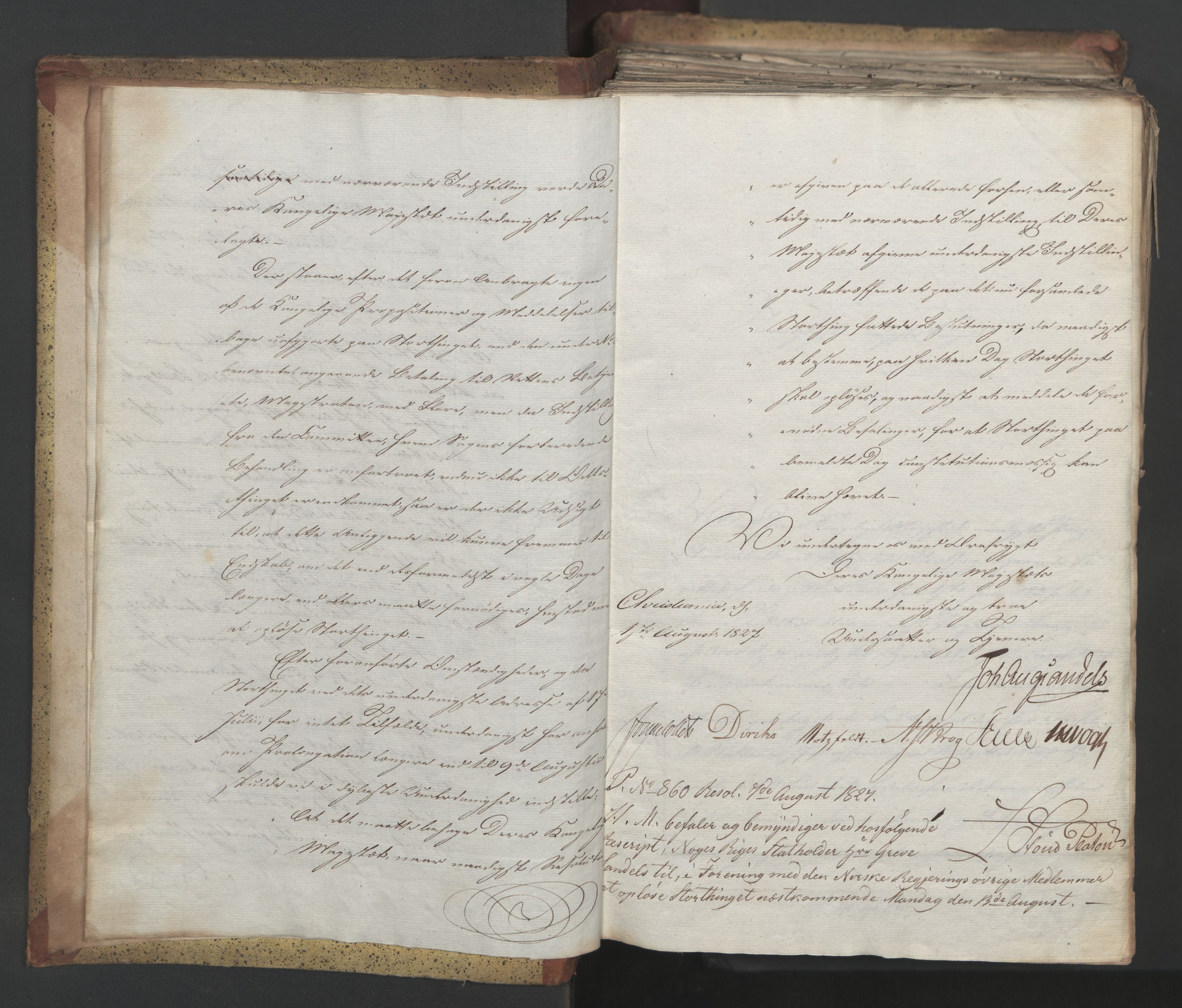 Statsrådsavdelingen i Stockholm, AV/RA-S-1003/D/Da/L0052: Regjeringsinnstillinger nr. 4566-4799, 1827, p. 5