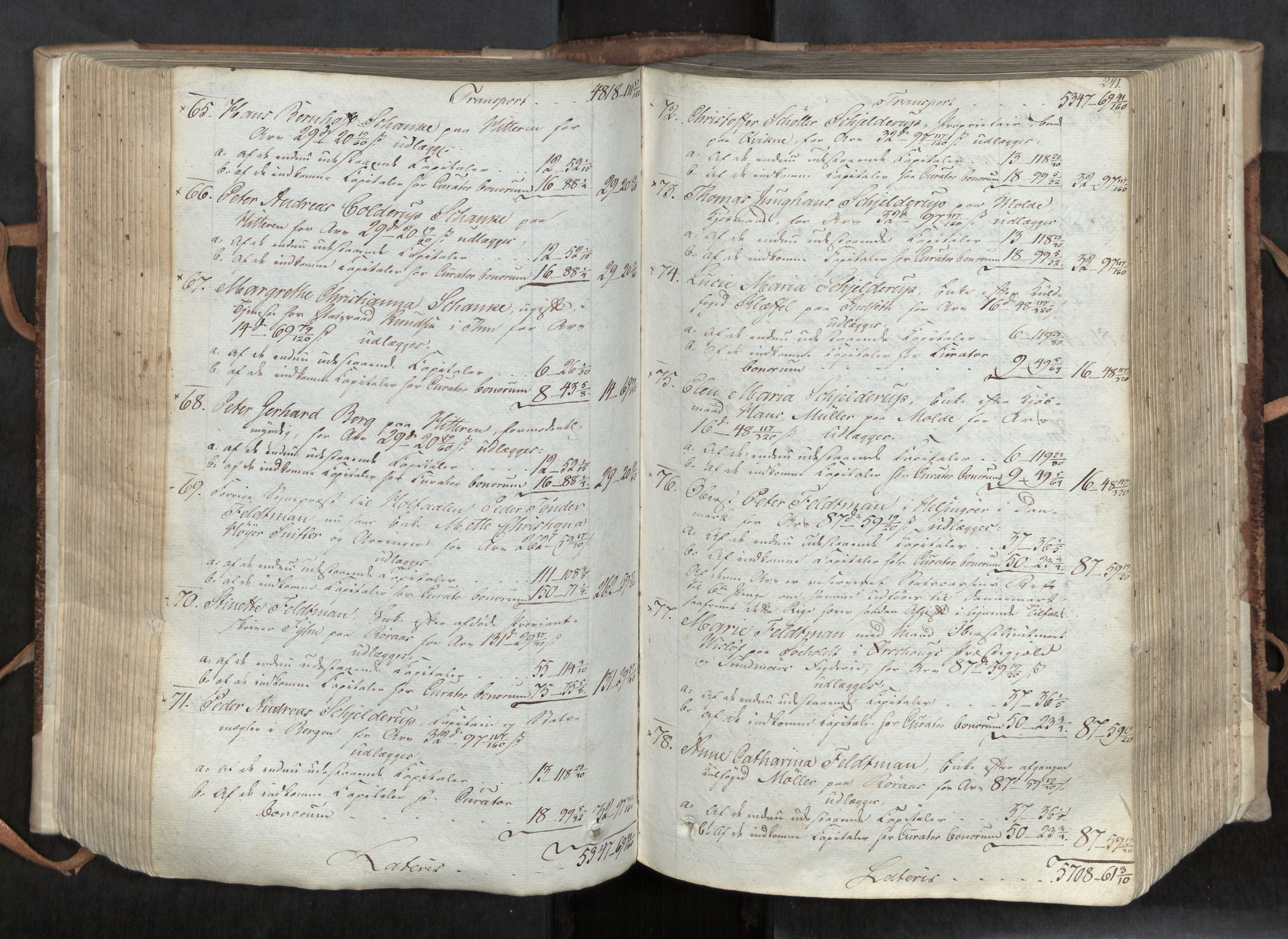 Inderøy sorenskriveri, AV/SAT-A-4147/1/3/3B/L0001: Skifteforhandlingsprotokoll, 1806-1843, p. 241