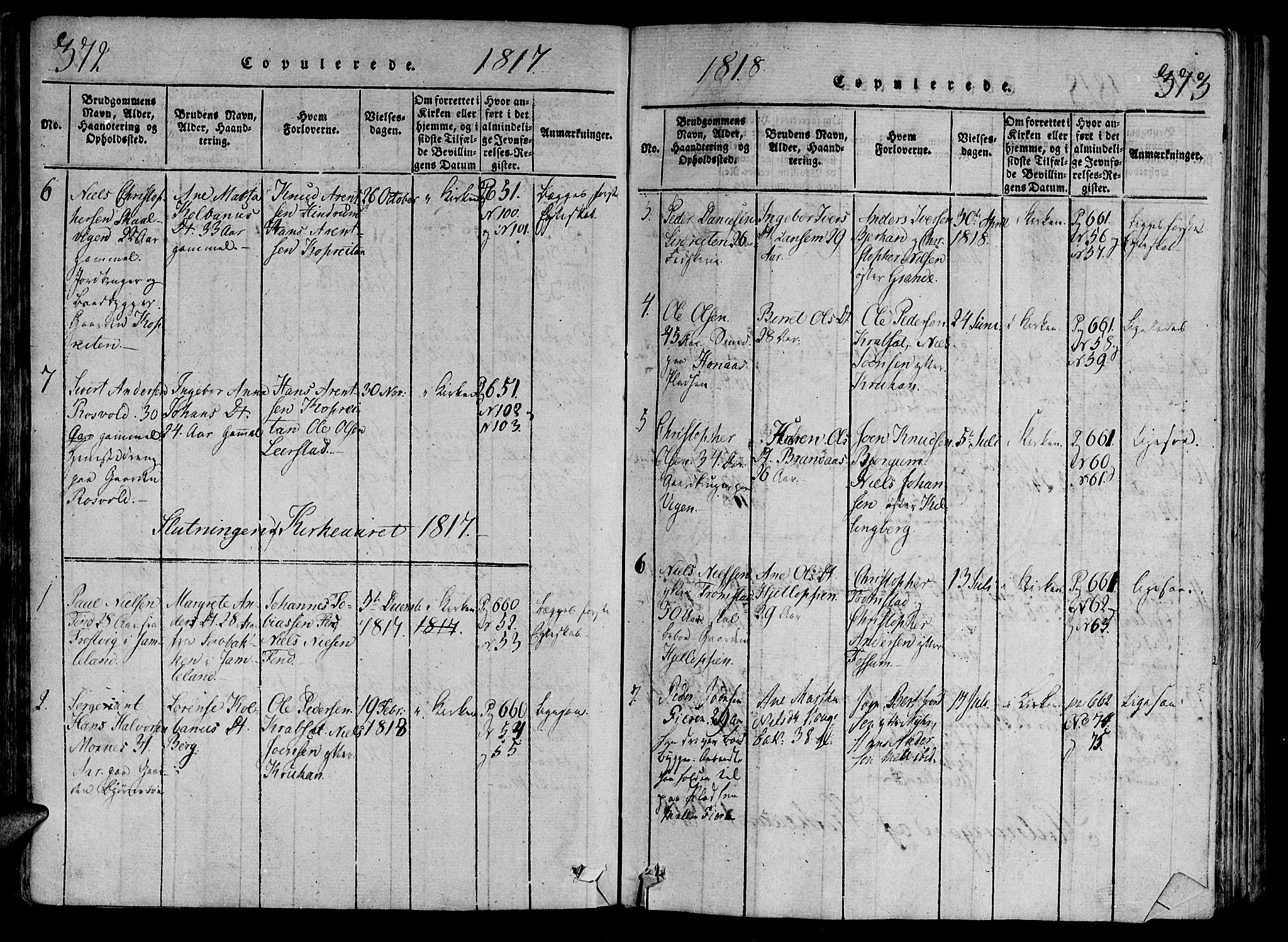 Ministerialprotokoller, klokkerbøker og fødselsregistre - Nord-Trøndelag, SAT/A-1458/701/L0005: Parish register (official) no. 701A05 /1, 1816-1825, p. 372-373