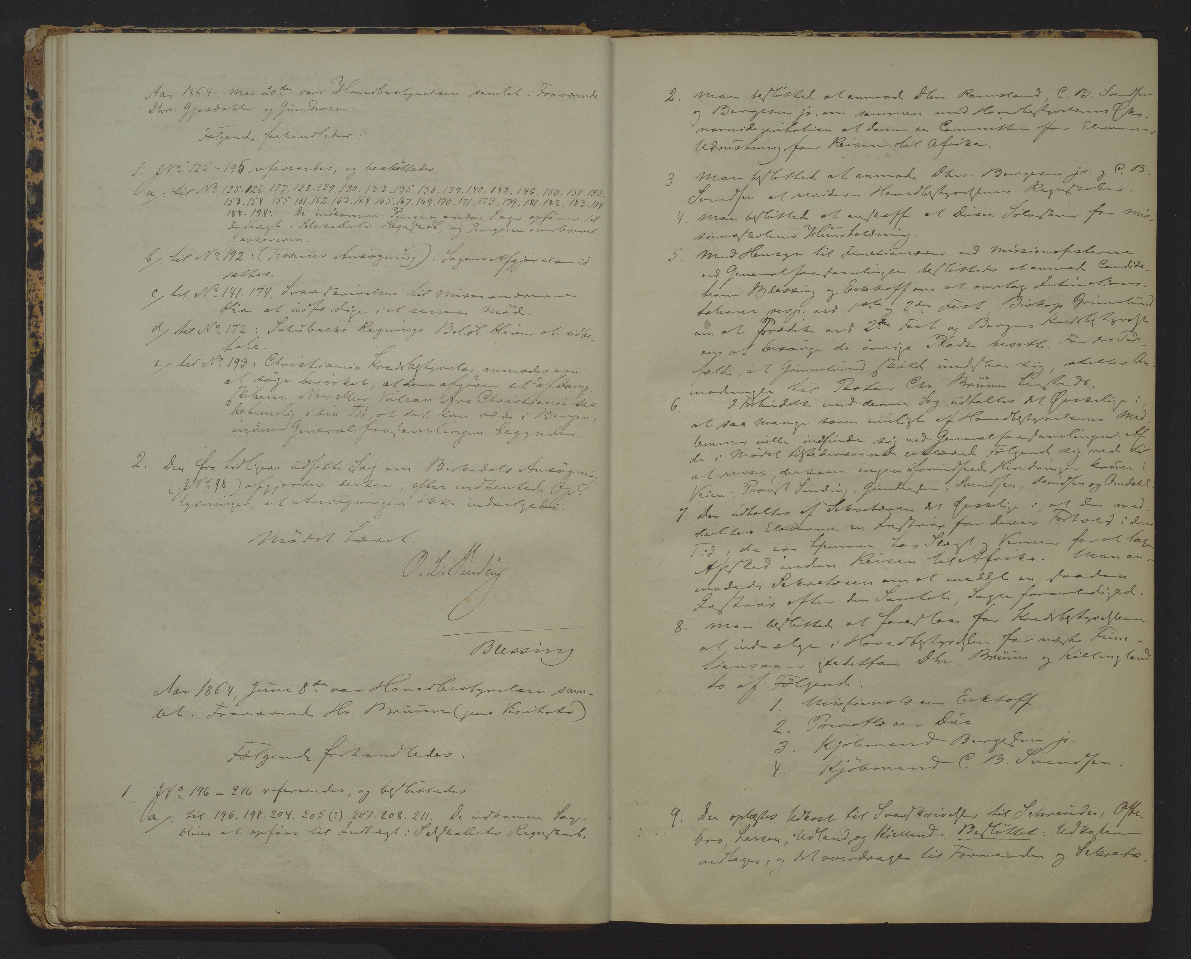 Det Norske Misjonsselskap - hovedadministrasjonen, VID/MA-A-1045/D/Da/Daa/L0008: Styreprotokoll nr. III, 17. juli 1862 - 12. januar 1875, 1862-1875