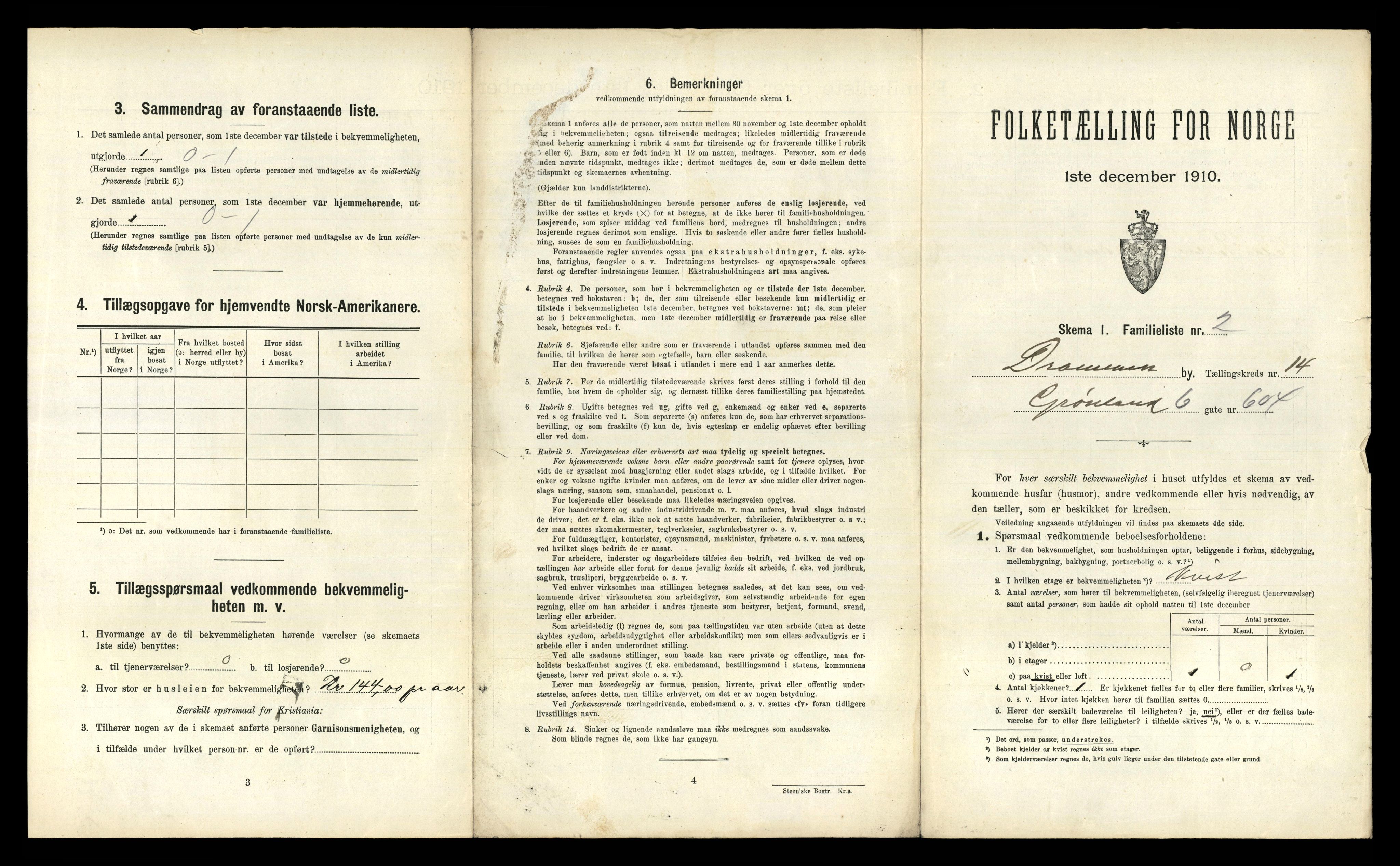 RA, 1910 census for Drammen, 1910, p. 9772