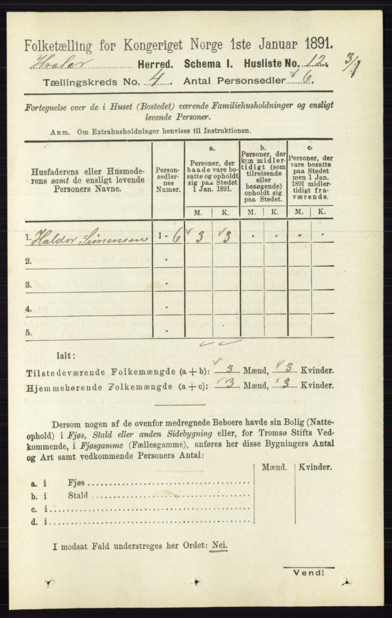 RA, 1891 census for 0111 Hvaler, 1891, p. 2571