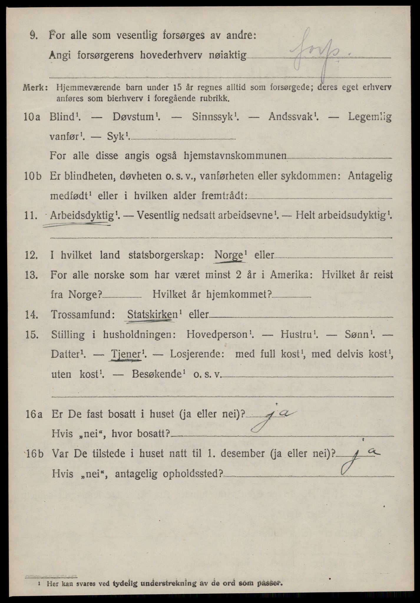 SAT, 1920 census for Grytten, 1920, p. 6127