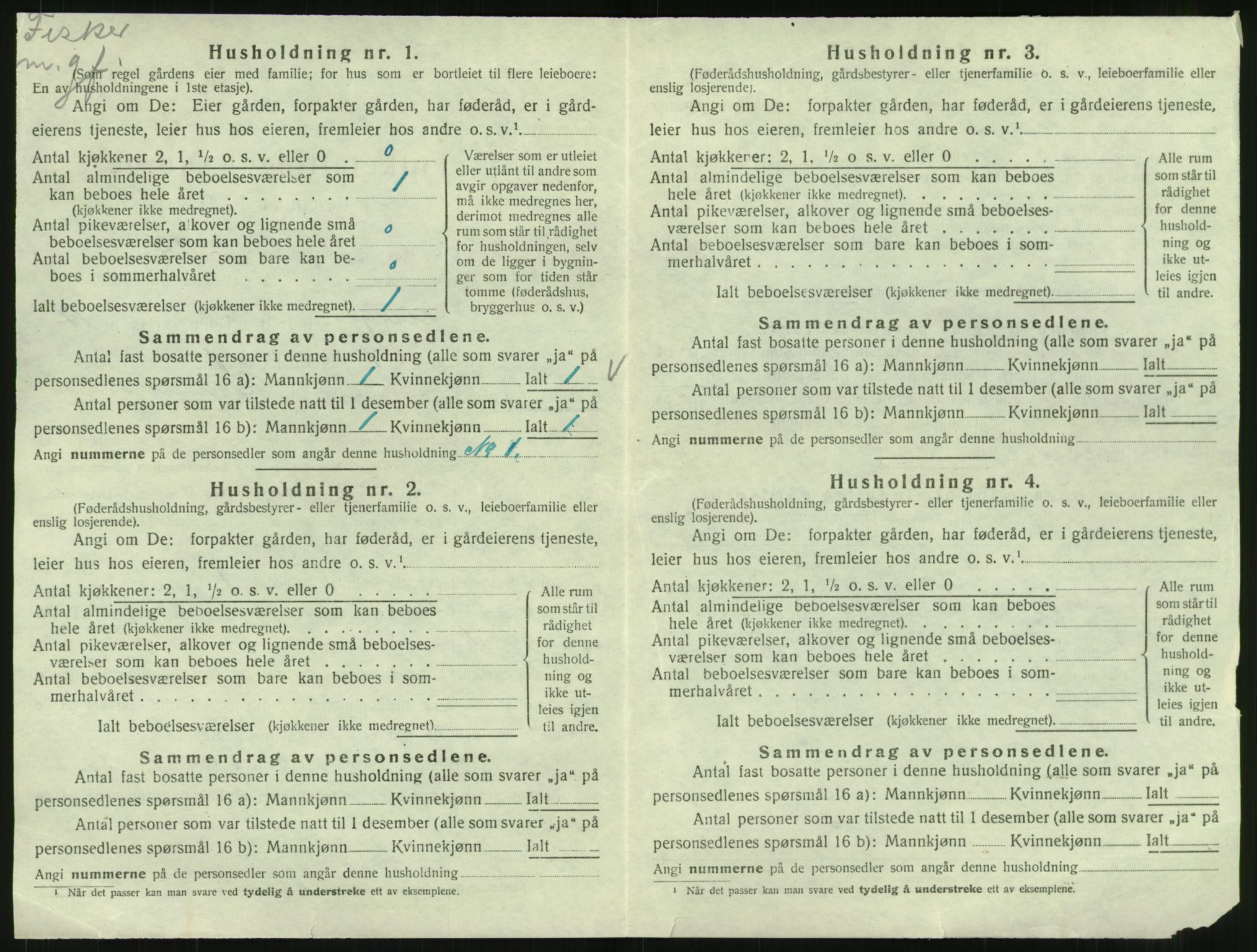 SAT, 1920 census for Lurøy, 1920, p. 960