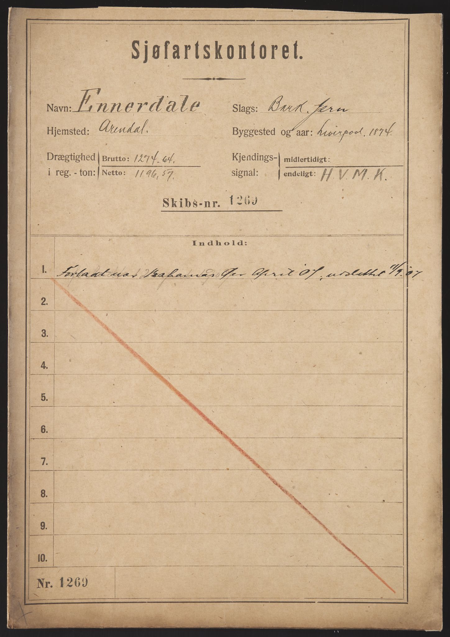 Sjøfartsdirektoratet med forløpere, skipsmapper slettede skip, AV/RA-S-4998/F/Fa/L0298: --, 1867-1931, p. 108