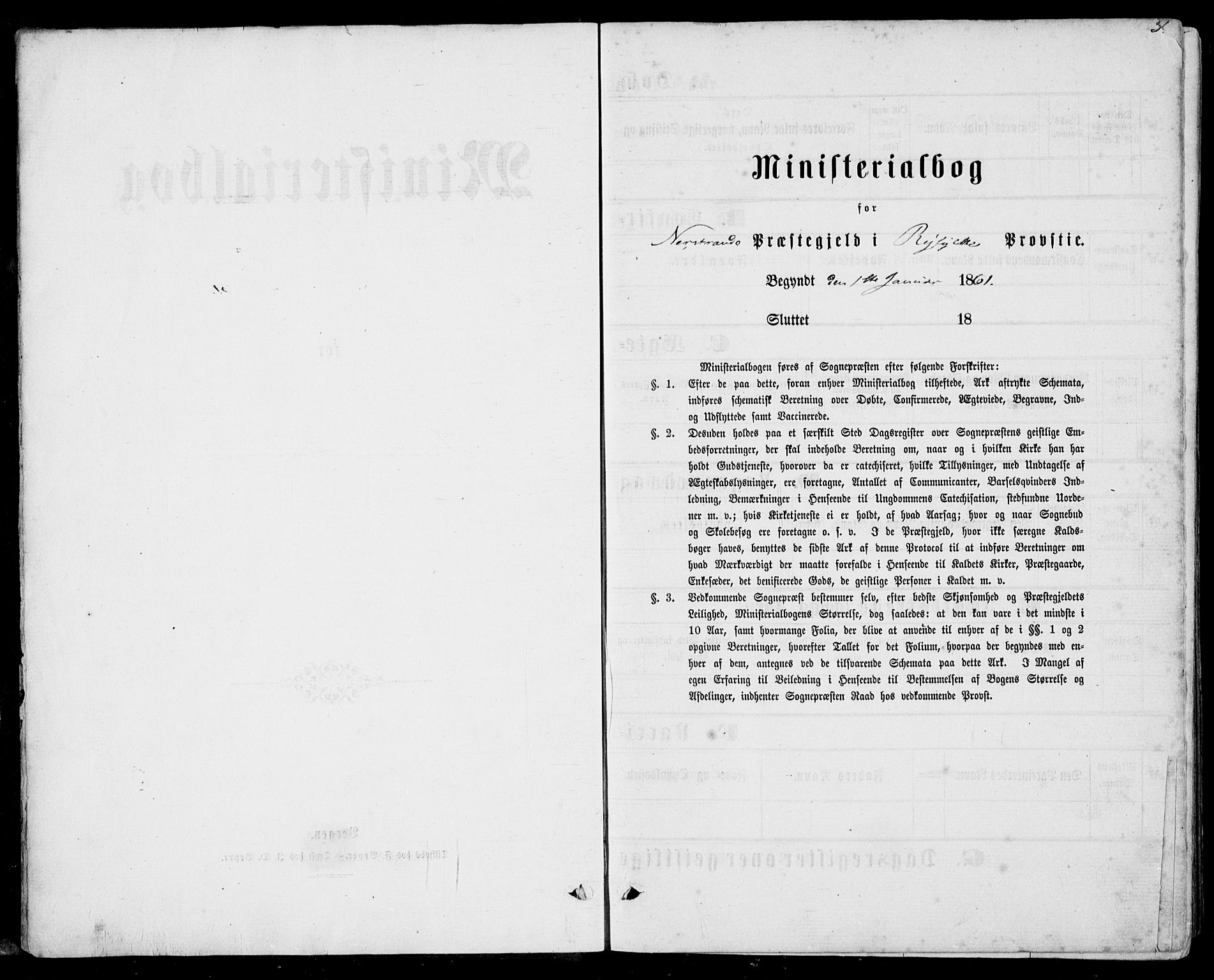 Nedstrand sokneprestkontor, SAST/A-101841/01/IV: Parish register (official) no. A 9, 1861-1876, p. 3