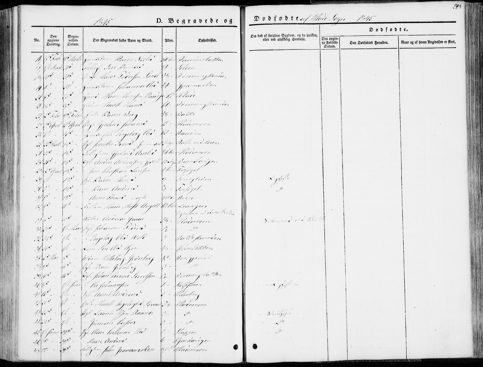 Ministerialprotokoller, klokkerbøker og fødselsregistre - Sør-Trøndelag, SAT/A-1456/606/L0290: Parish register (official) no. 606A05, 1841-1847, p. 293