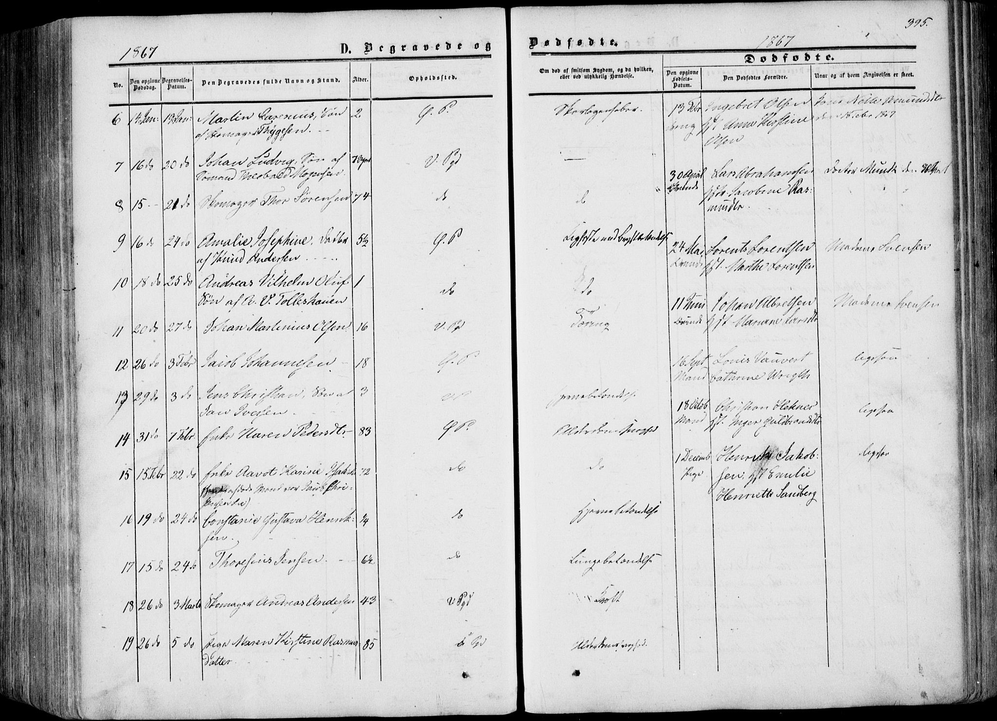 Porsgrunn kirkebøker , AV/SAKO-A-104/F/Fa/L0007: Parish register (official) no. 7, 1858-1877, p. 395