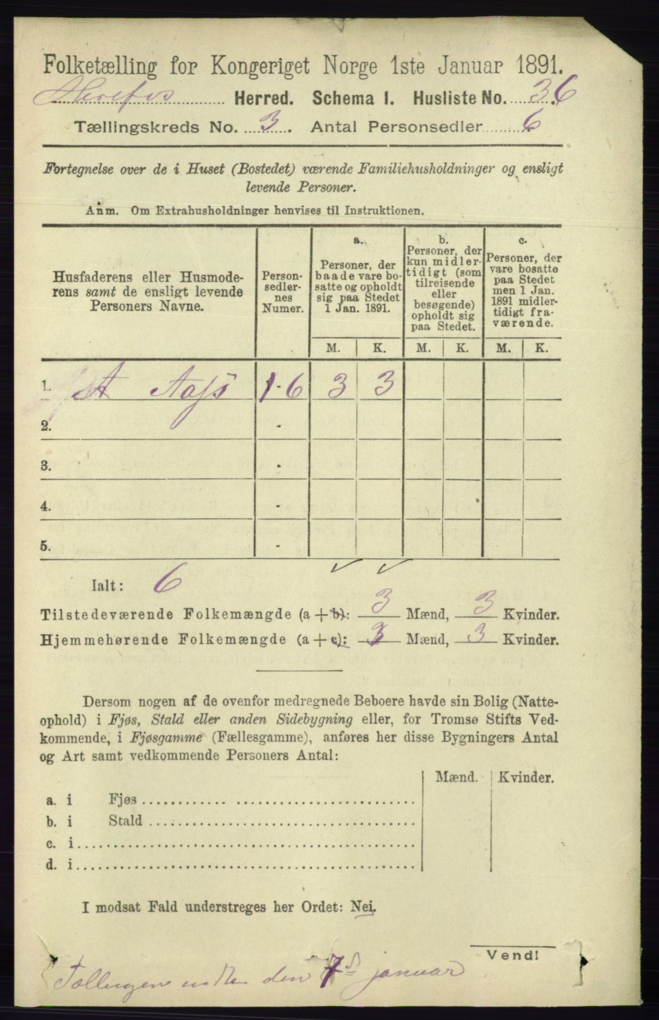 RA, 1891 census for 0933 Herefoss, 1891, p. 540