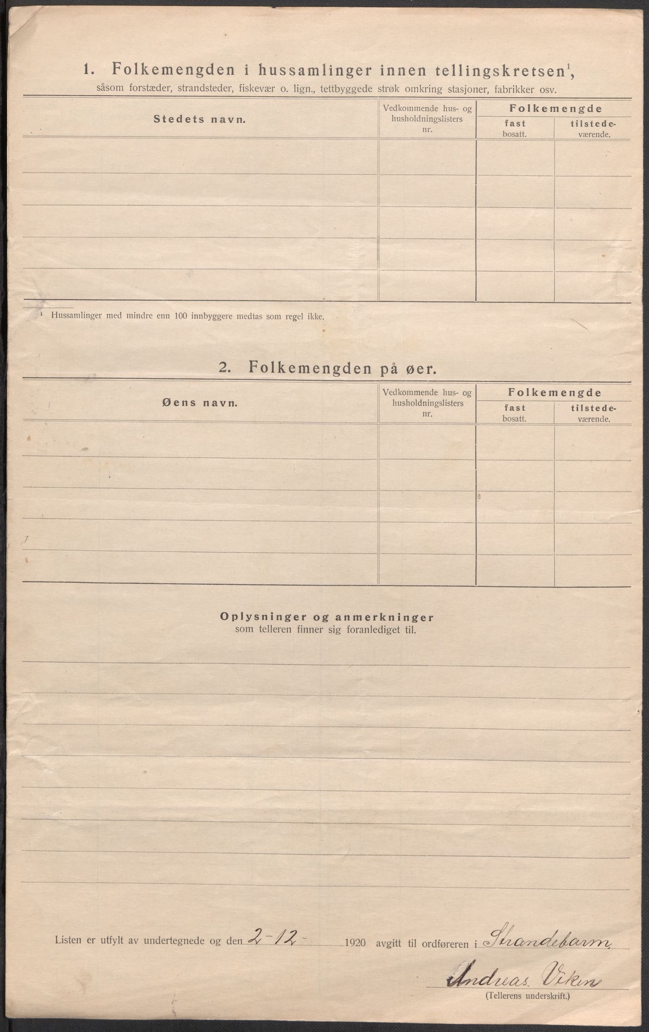 SAB, 1920 census for Strandebarm, 1920, p. 25