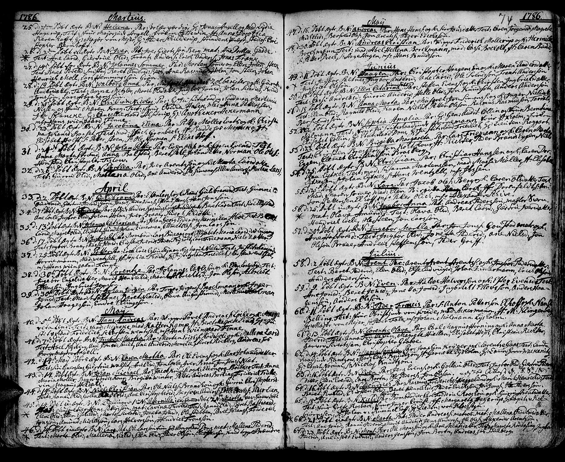 Ministerialprotokoller, klokkerbøker og fødselsregistre - Sør-Trøndelag, SAT/A-1456/601/L0039: Parish register (official) no. 601A07, 1770-1819, p. 74