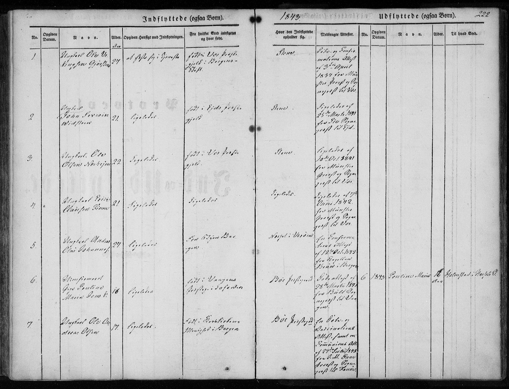 Ministerialprotokoller, klokkerbøker og fødselsregistre - Nordland, AV/SAT-A-1459/891/L1299: Parish register (official) no. 891A04, 1841-1856, p. 222