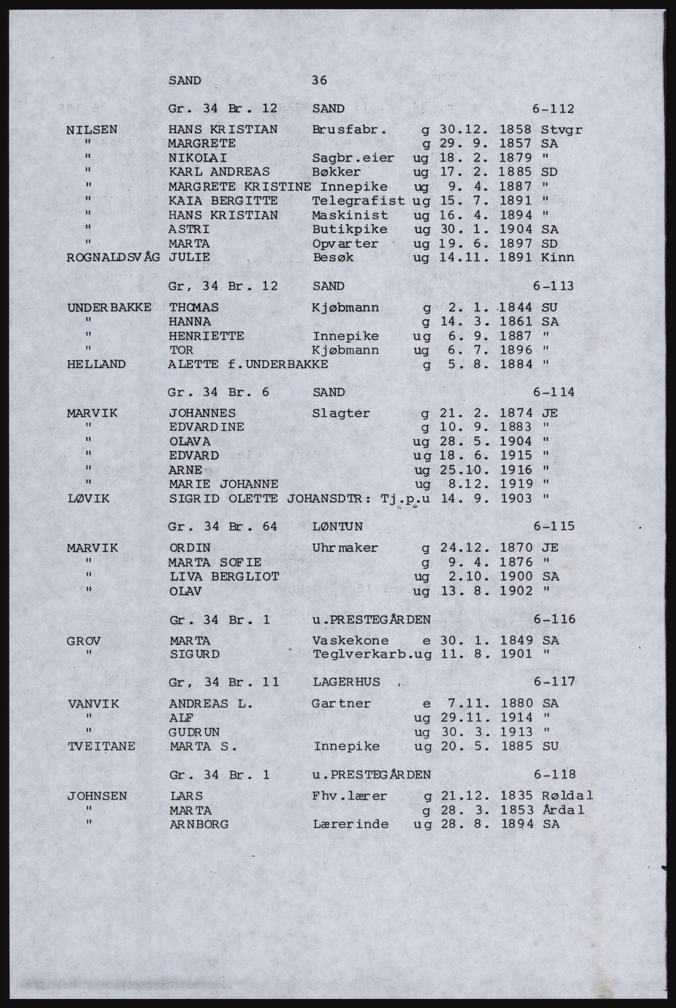 SAST, Copy of 1920 census for Inner Ryfylke, 1920, p. 224