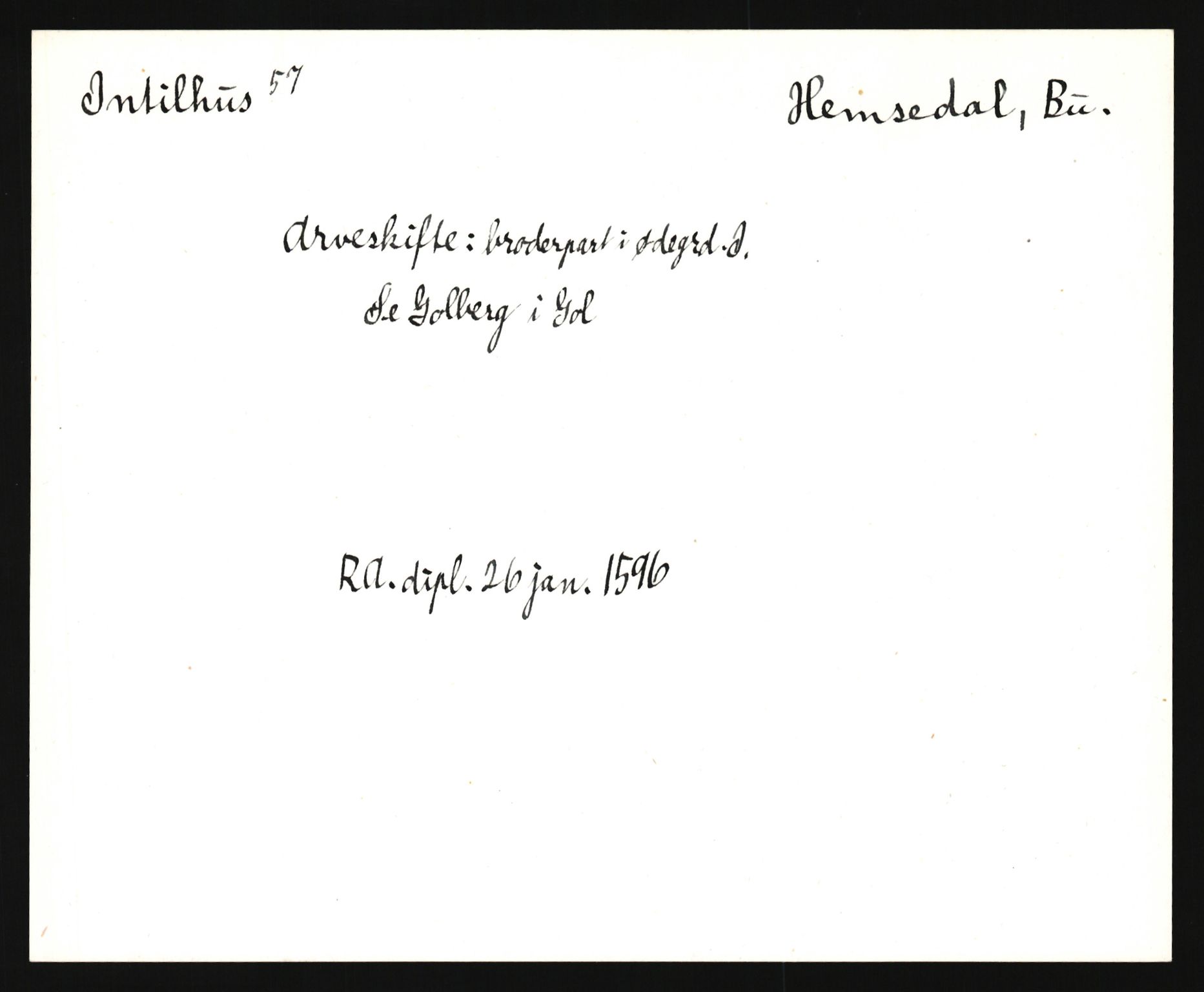 Riksarkivets diplomsamling, AV/RA-EA-5965/F35/F35e/L0013: Registreringssedler Buskerud 2, 1400-1700, p. 71