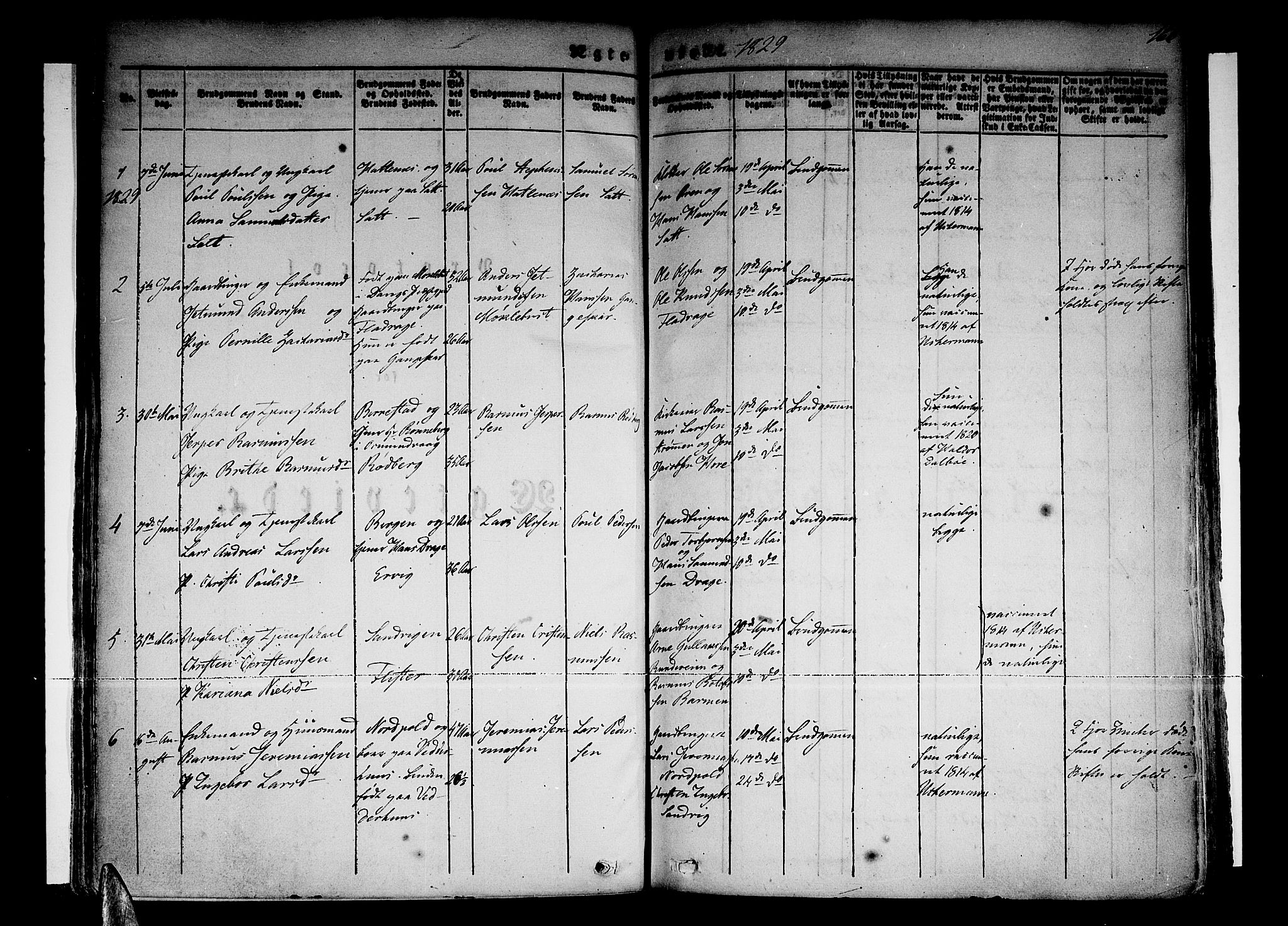 Selje sokneprestembete, SAB/A-99938/H/Ha/Haa/Haaa: Parish register (official) no. A 9, 1829-1844, p. 166