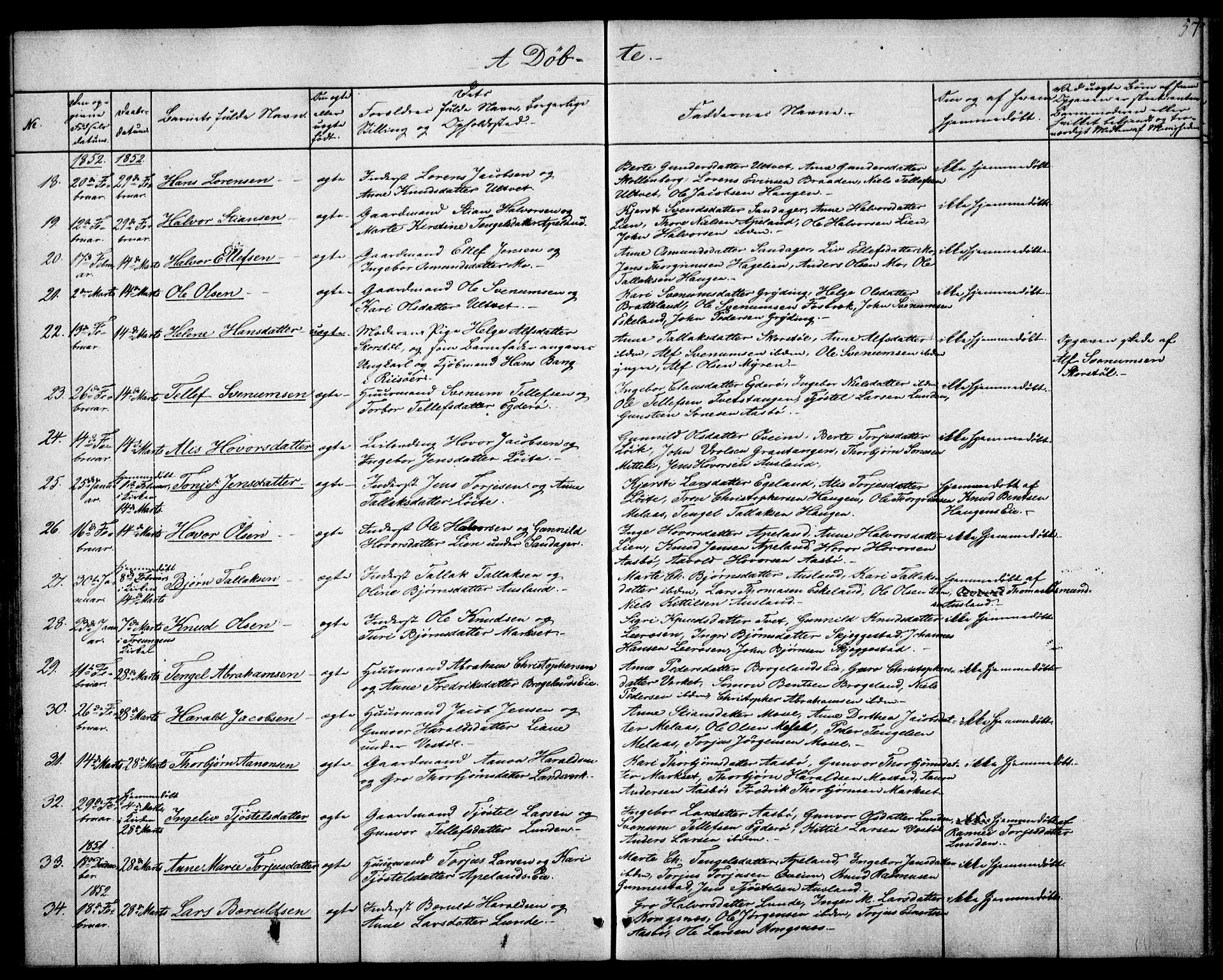 Gjerstad sokneprestkontor, SAK/1111-0014/F/Fa/Faa/L0006: Parish register (official) no. A 6, 1841-1857, p. 57