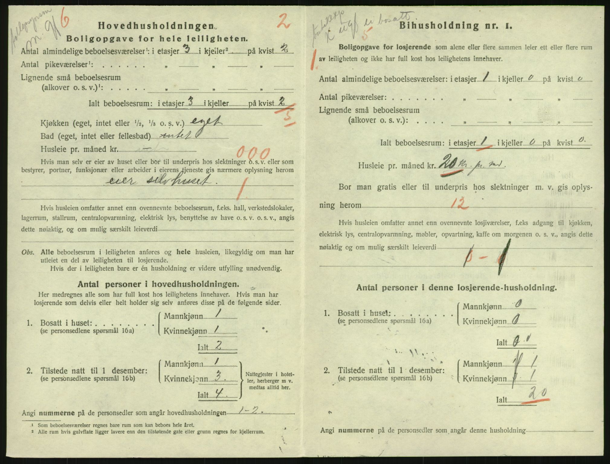 SAK, 1920 census for Lillesand, 1920, p. 616