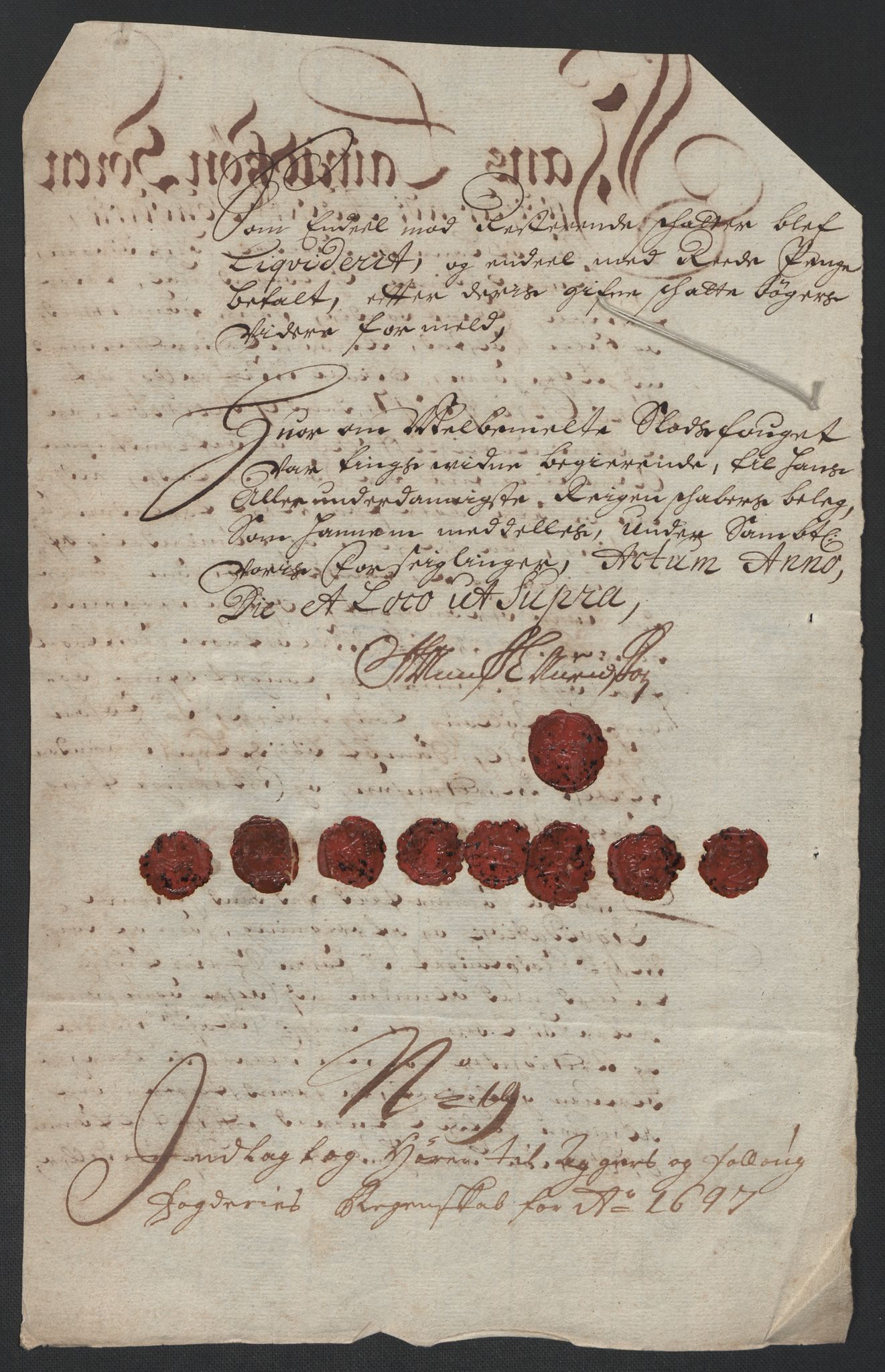 Rentekammeret inntil 1814, Reviderte regnskaper, Fogderegnskap, AV/RA-EA-4092/R10/L0440: Fogderegnskap Aker og Follo, 1696-1697, p. 450