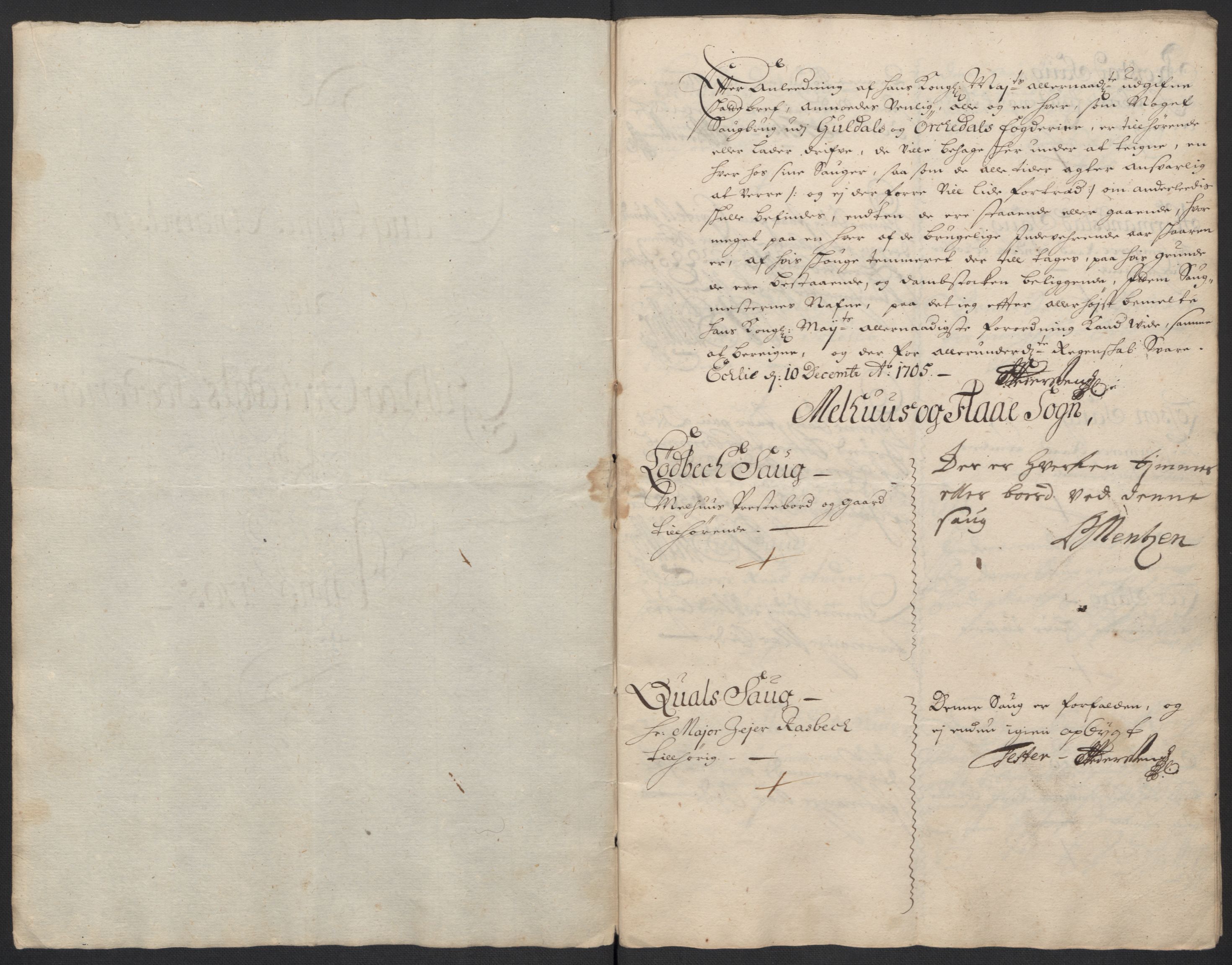 Rentekammeret inntil 1814, Reviderte regnskaper, Fogderegnskap, AV/RA-EA-4092/R60/L3955: Fogderegnskap Orkdal og Gauldal, 1705, p. 333