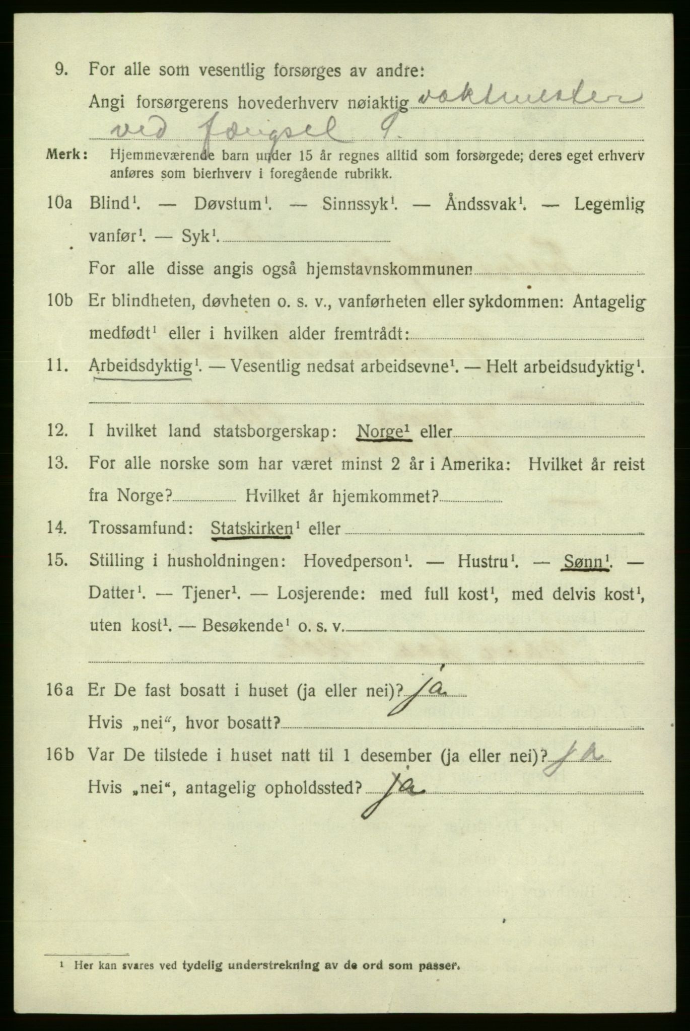 SAO, 1920 census for Fredrikshald, 1920, p. 11406