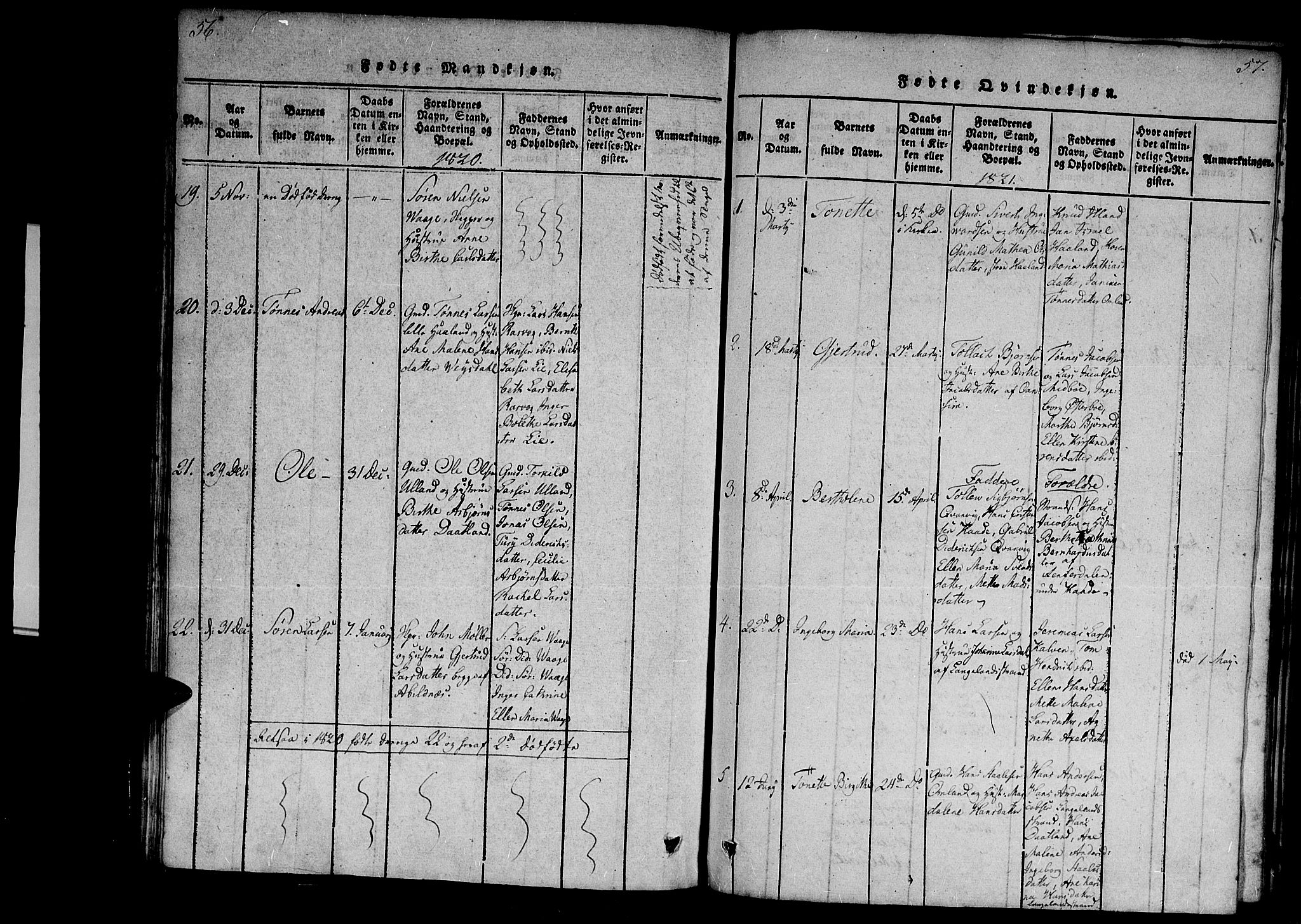 Flekkefjord sokneprestkontor, AV/SAK-1111-0012/F/Fa/Fab/L0003: Parish register (official) no. A 3, 1815-1830, p. 56-57