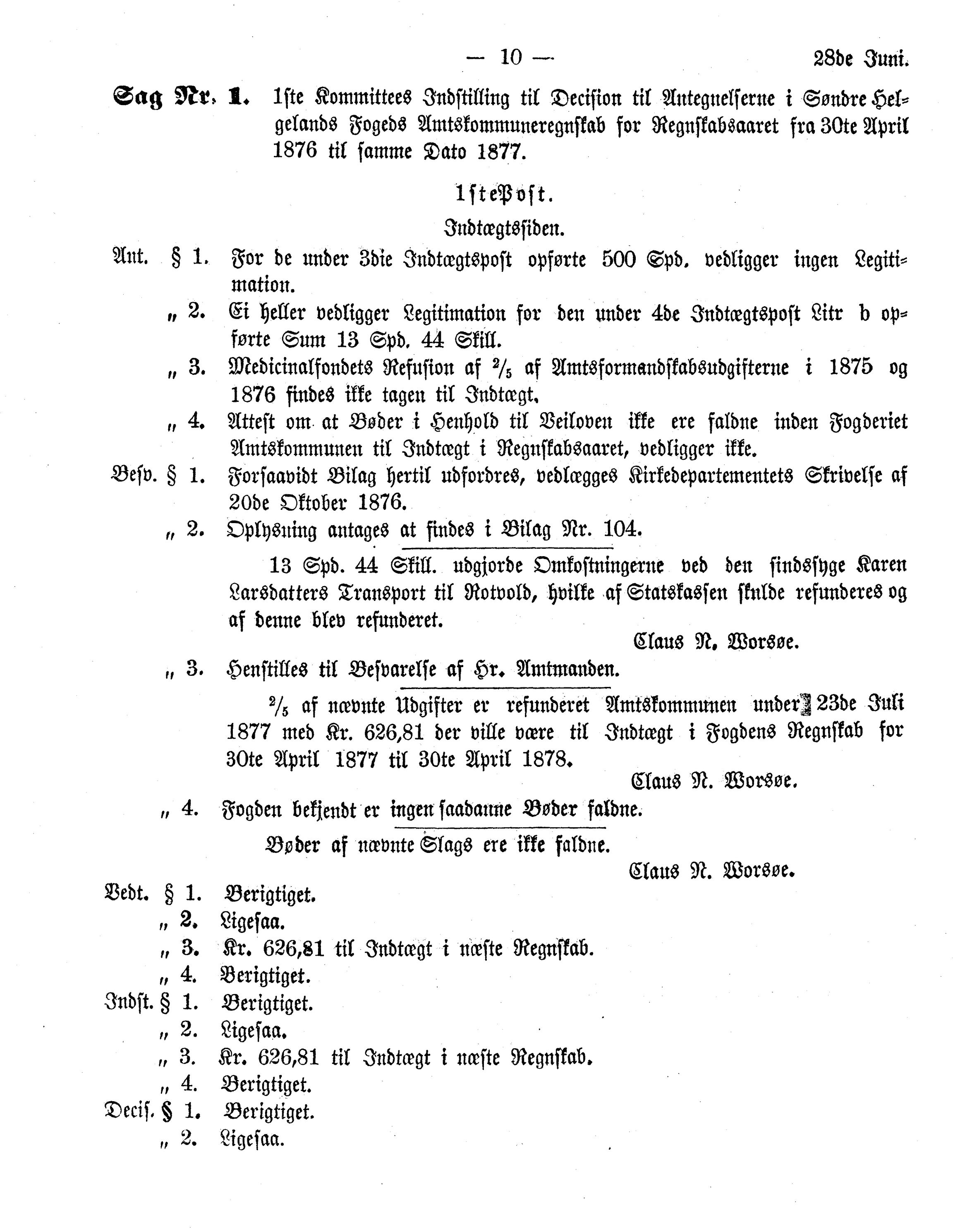 Nordland Fylkeskommune. Fylkestinget, AIN/NFK-17/176/A/Ac/L0012: Fylkestingsforhandlinger 1878, 1878