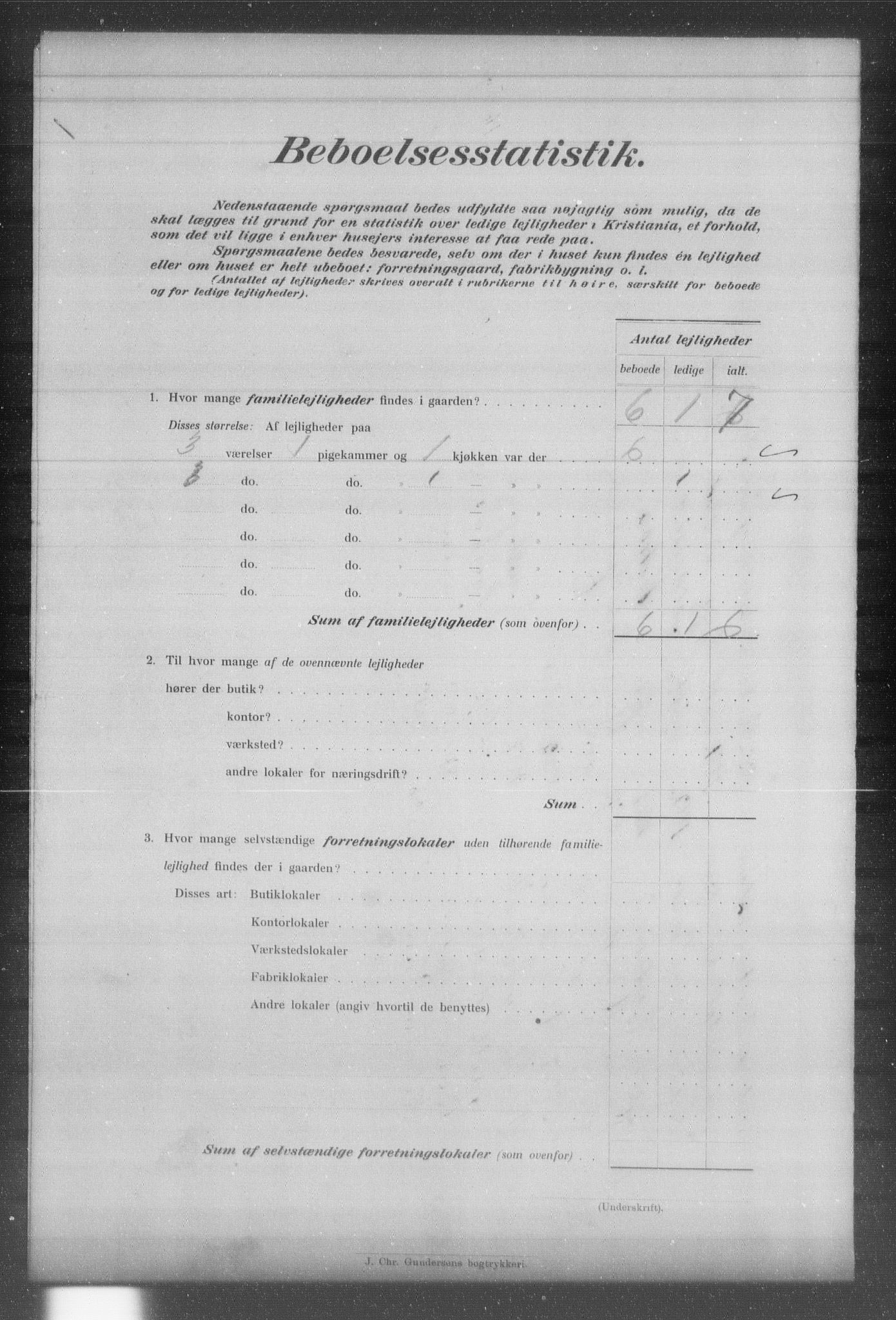 OBA, Municipal Census 1903 for Kristiania, 1903, p. 10174