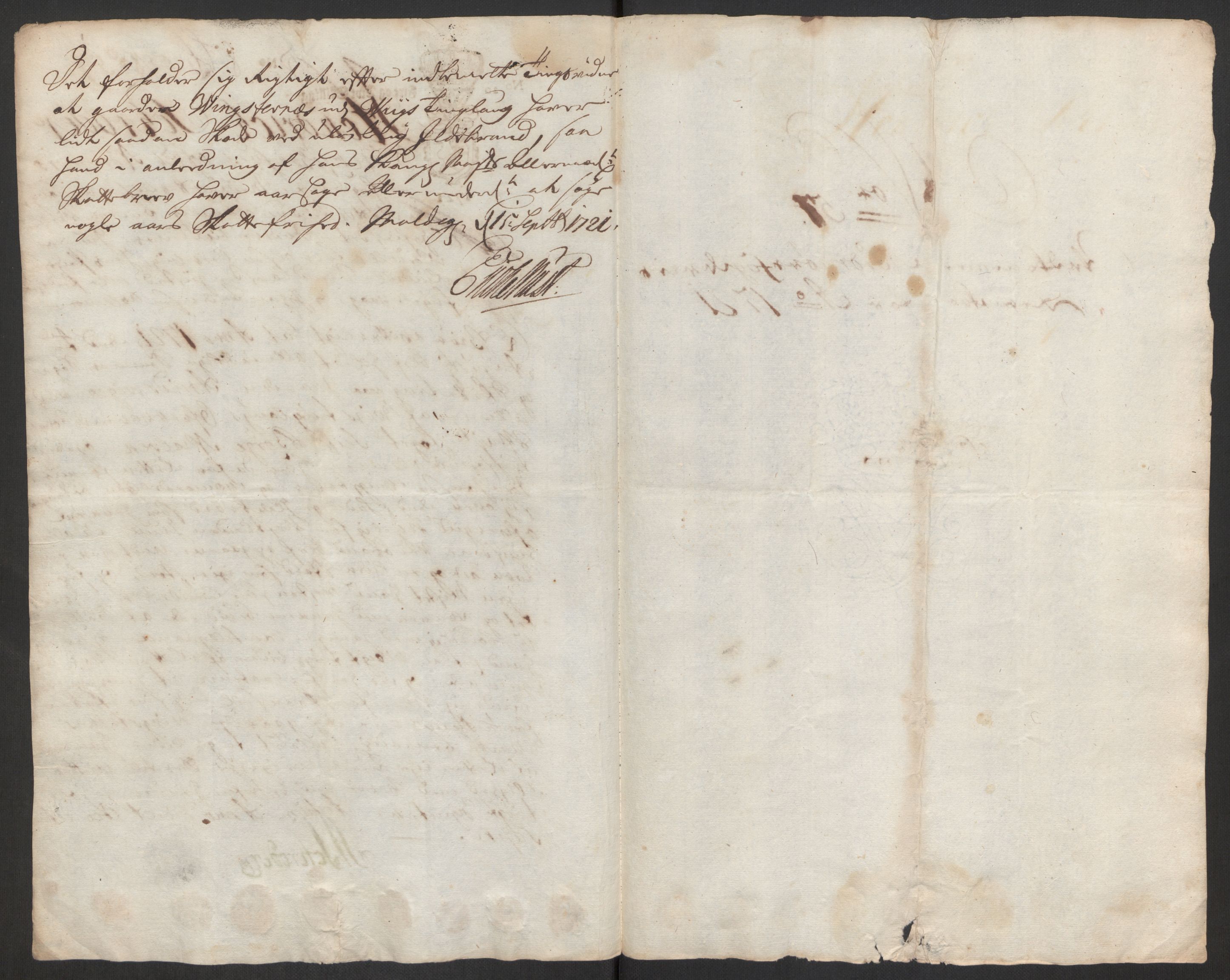 Rentekammeret inntil 1814, Reviderte regnskaper, Fogderegnskap, AV/RA-EA-4092/R56/L3754: Fogderegnskap Nordmøre, 1721, p. 353