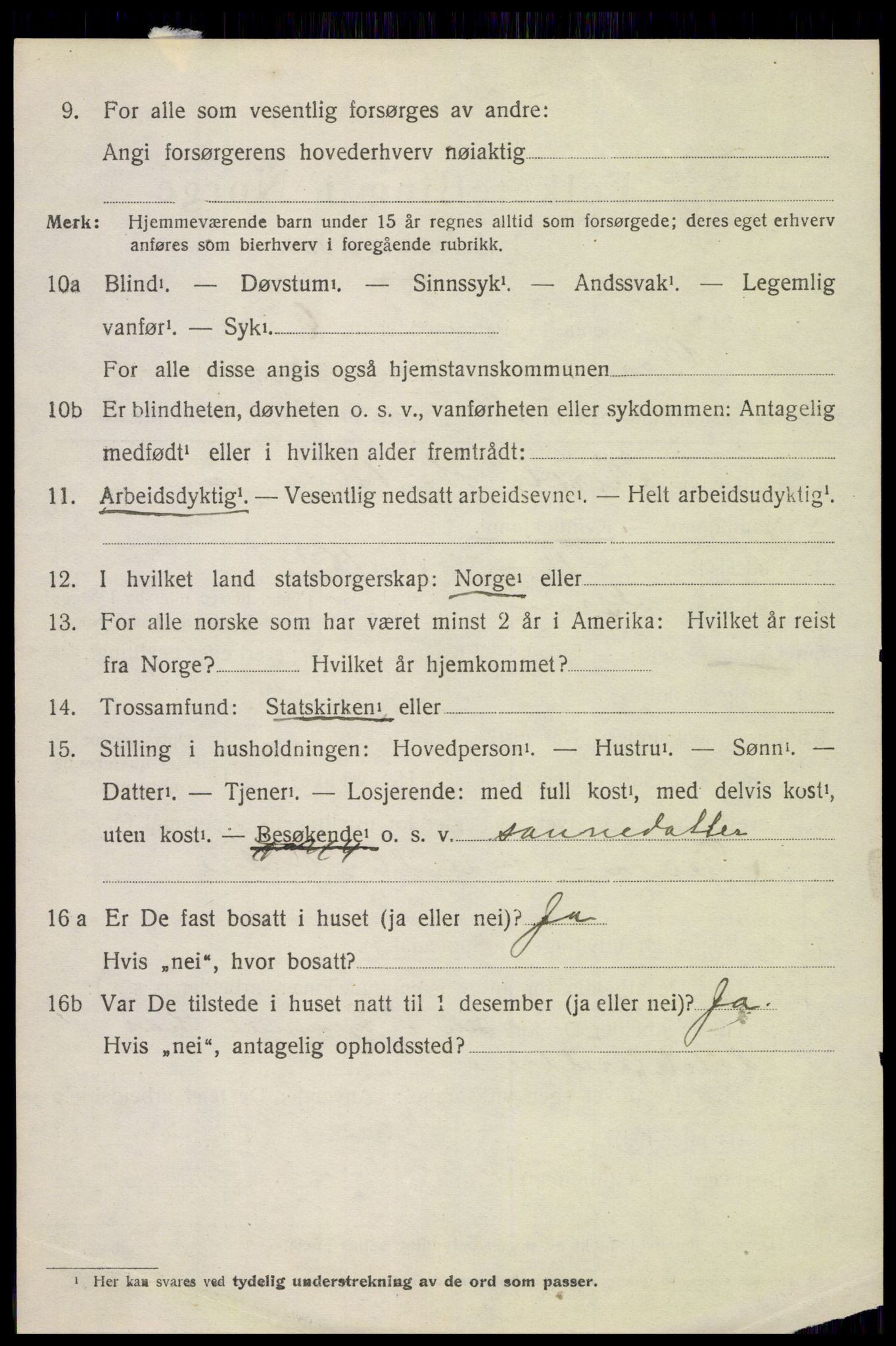 SAH, 1920 census for Gran, 1920, p. 8546