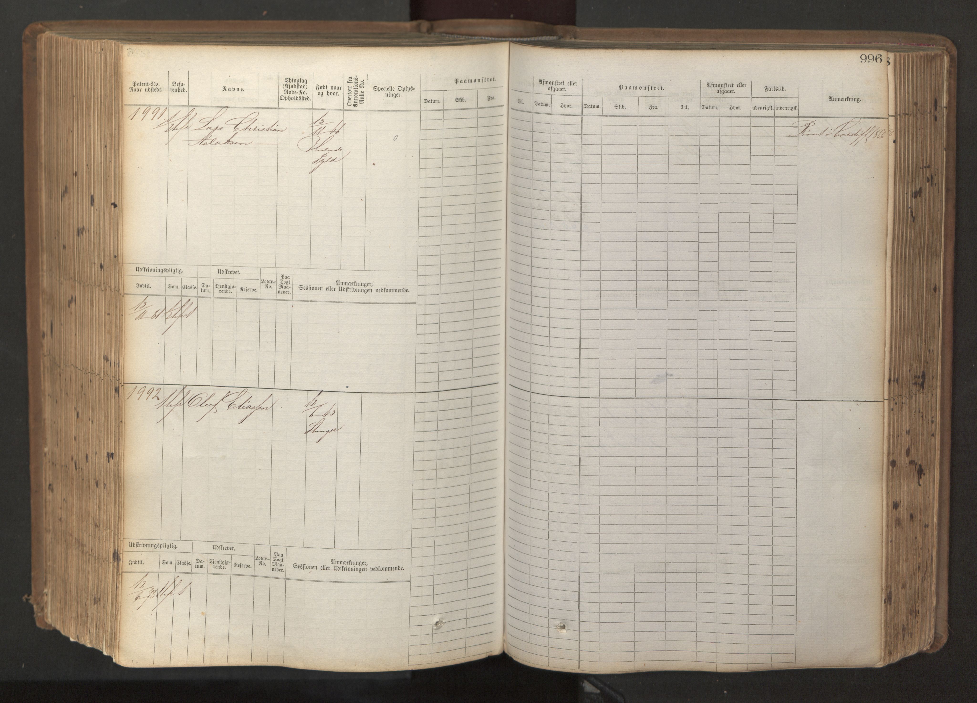 Stavanger sjømannskontor, AV/SAST-A-102006/F/Fb/Fbb/L0017: Sjøfartshovedrulle patnentnr. 1203-2402 (dublett), 1869, p. 399