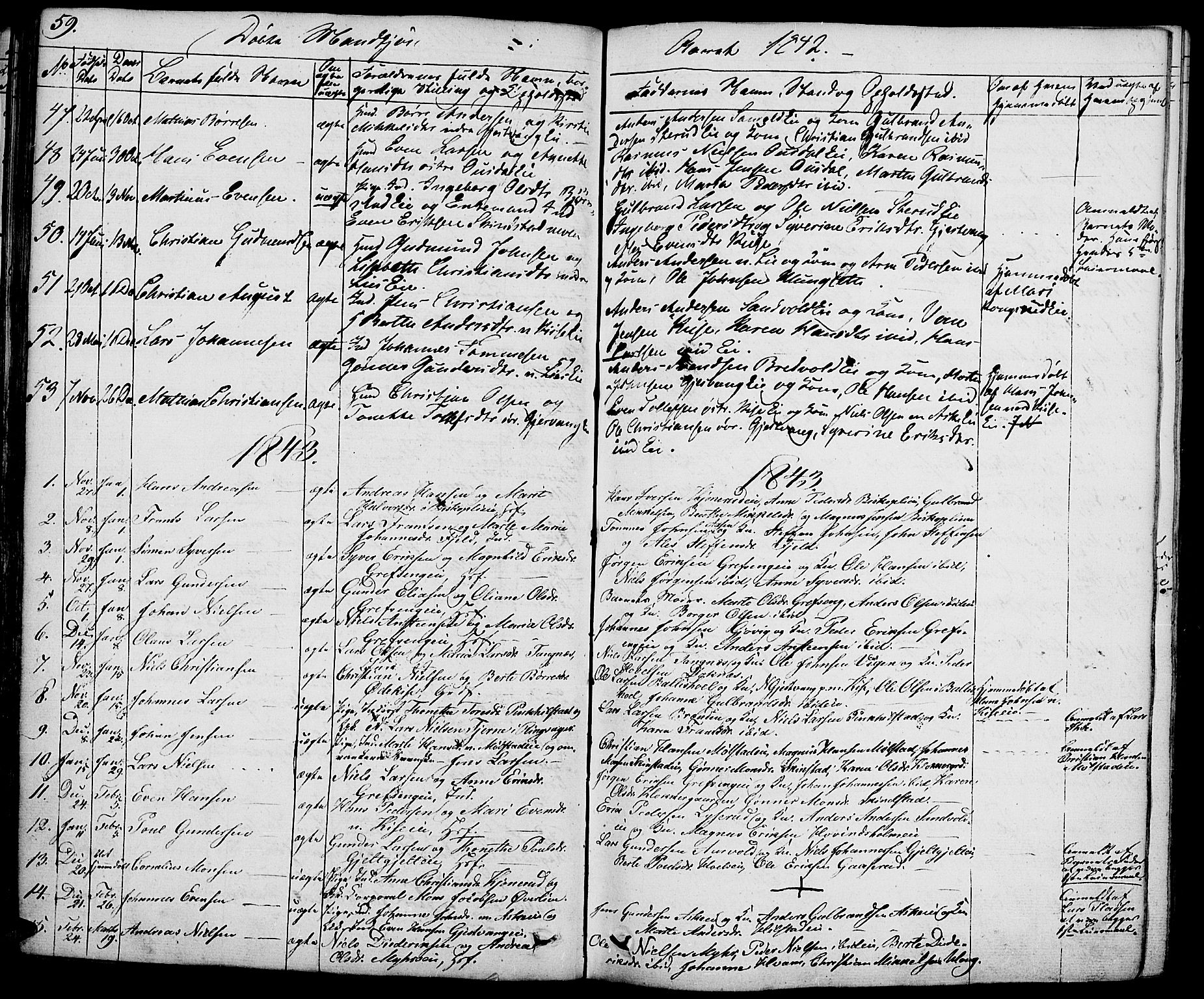 Nes prestekontor, Hedmark, SAH/PREST-020/K/Ka/L0003: Parish register (official) no. 3, 1827-1851, p. 59