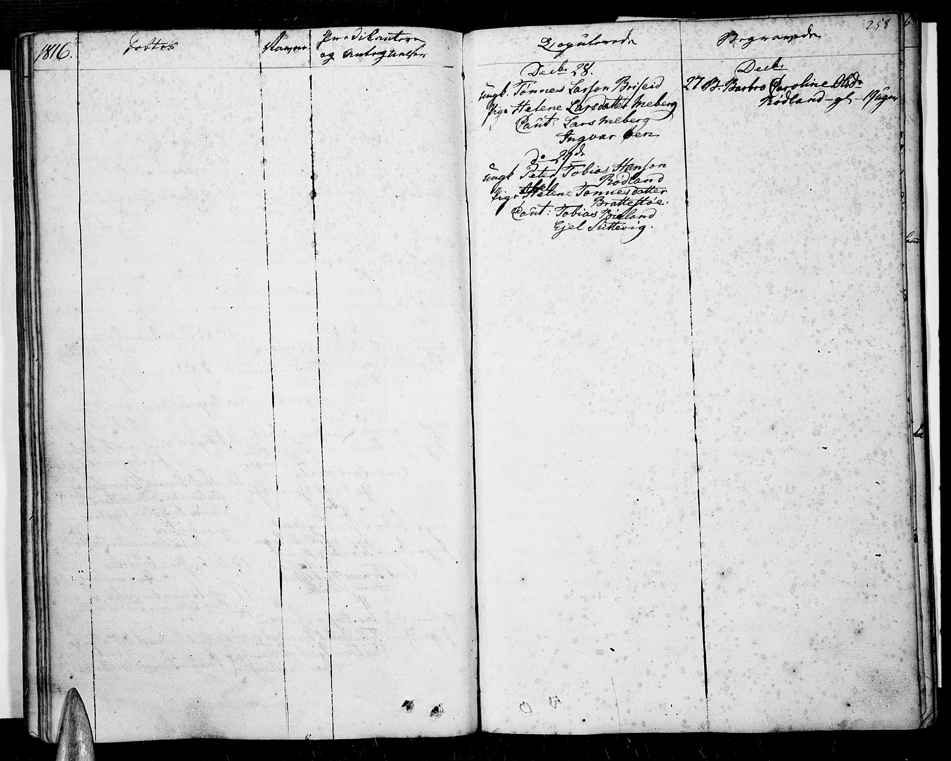 Lista sokneprestkontor, AV/SAK-1111-0027/F/Fa/L0005: Parish register (official) no. A 5, 1795-1823, p. 258